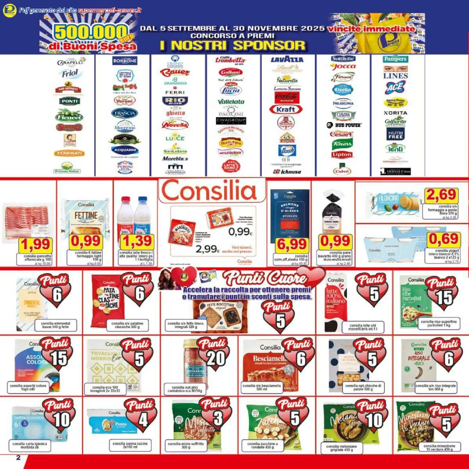 Volantino Pewex del 07.11.2025 | Pagina: 2 | Prodotti: Patate, Formaggio, Zucchine, Besciamella