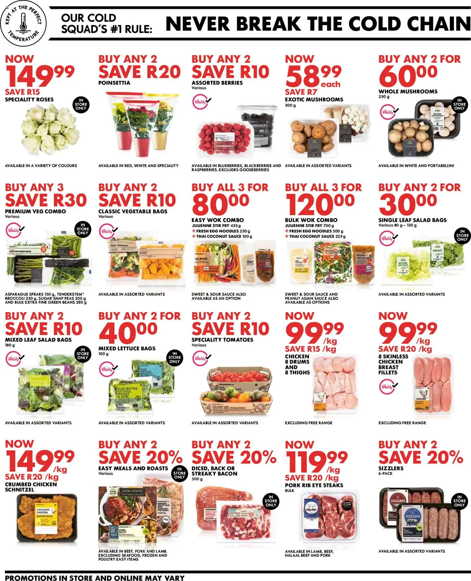 New Woolworths catalogue – valid from 24.11.2025 | Page: 2 | Products: Beans, Tomatoes, Noodles, Bacon