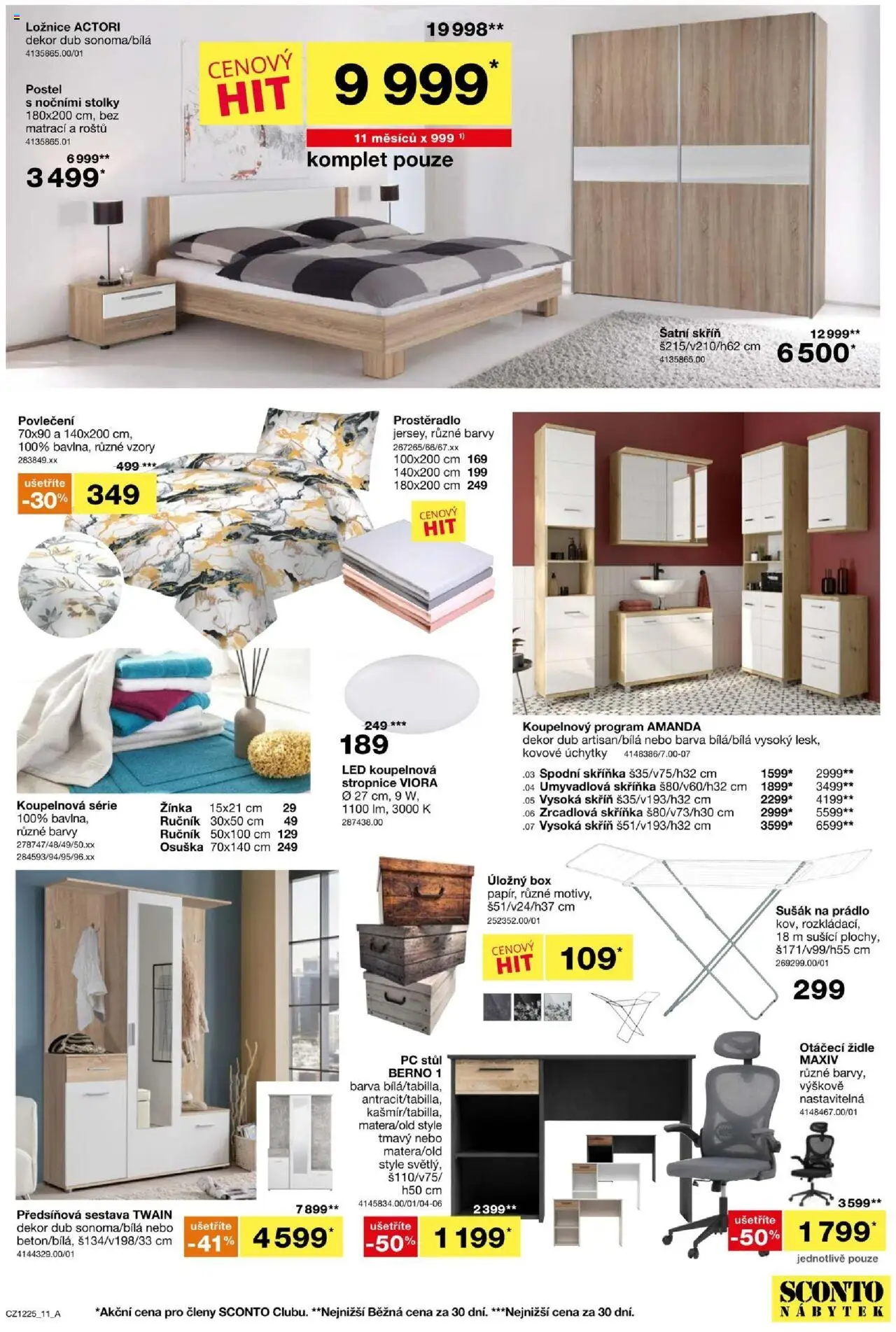 Sconto nábytek leták od 24.09.2025 | Strana: 11 | Produkty: Osuška, Šatní skříň, Barvy, LED