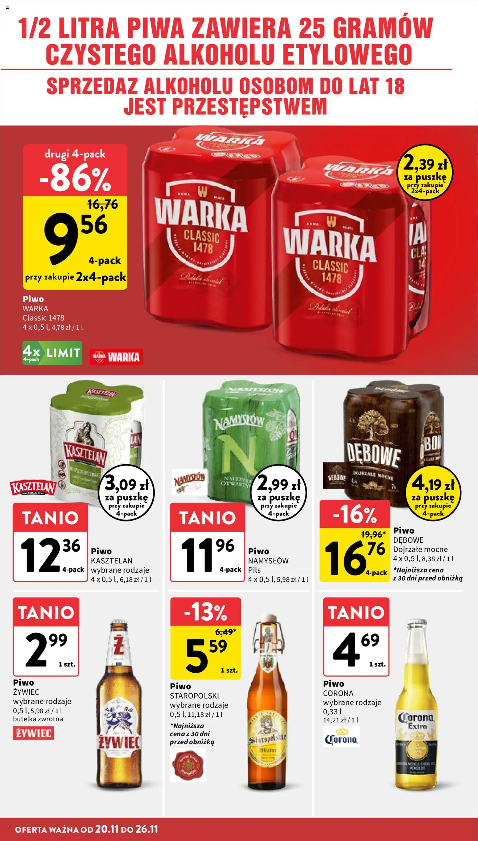 Intermarche Gazetka od 20.11.2025 | Strona: 34 | Produkty: Warka, Piwo Warka, Piwo