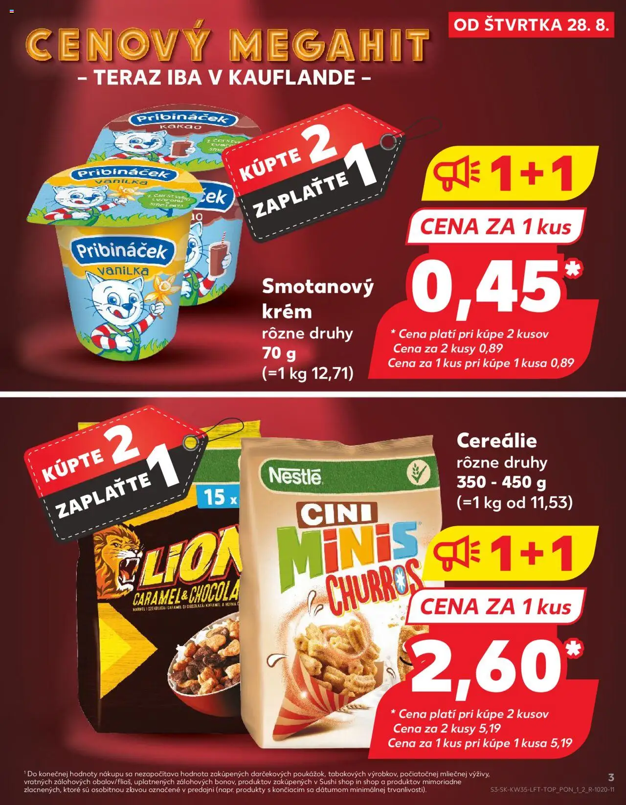 Kaufland SK akciós ujság - amely érvényes a következő dátumtól: 28.08.2025 | Oldal: 3 | Termékek: Sushi