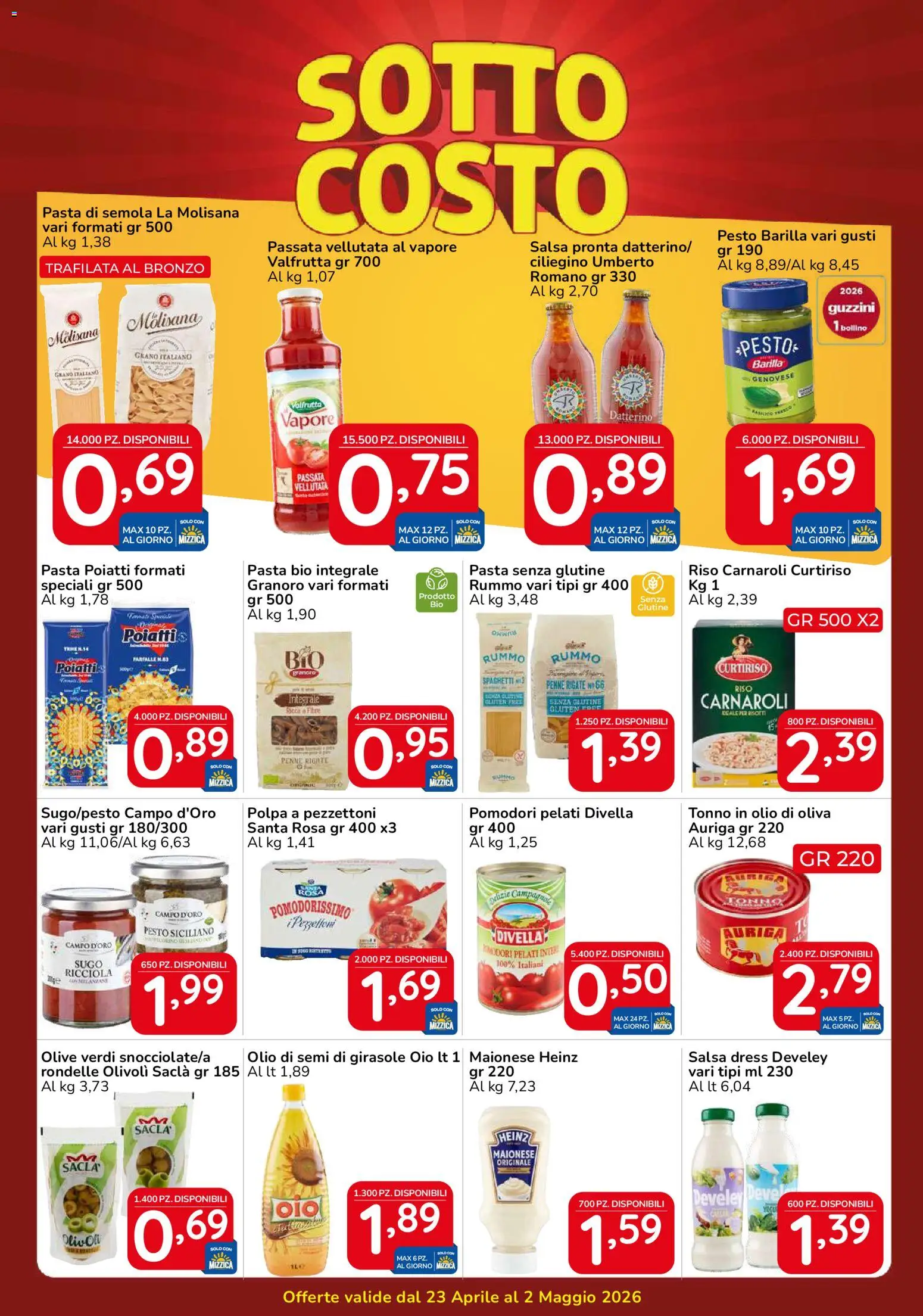 Volantino Famila del 23.04.2026 | Pagina: 3 | Prodotti: Maionese, Pasta, Penne, Olio di semi di girasole