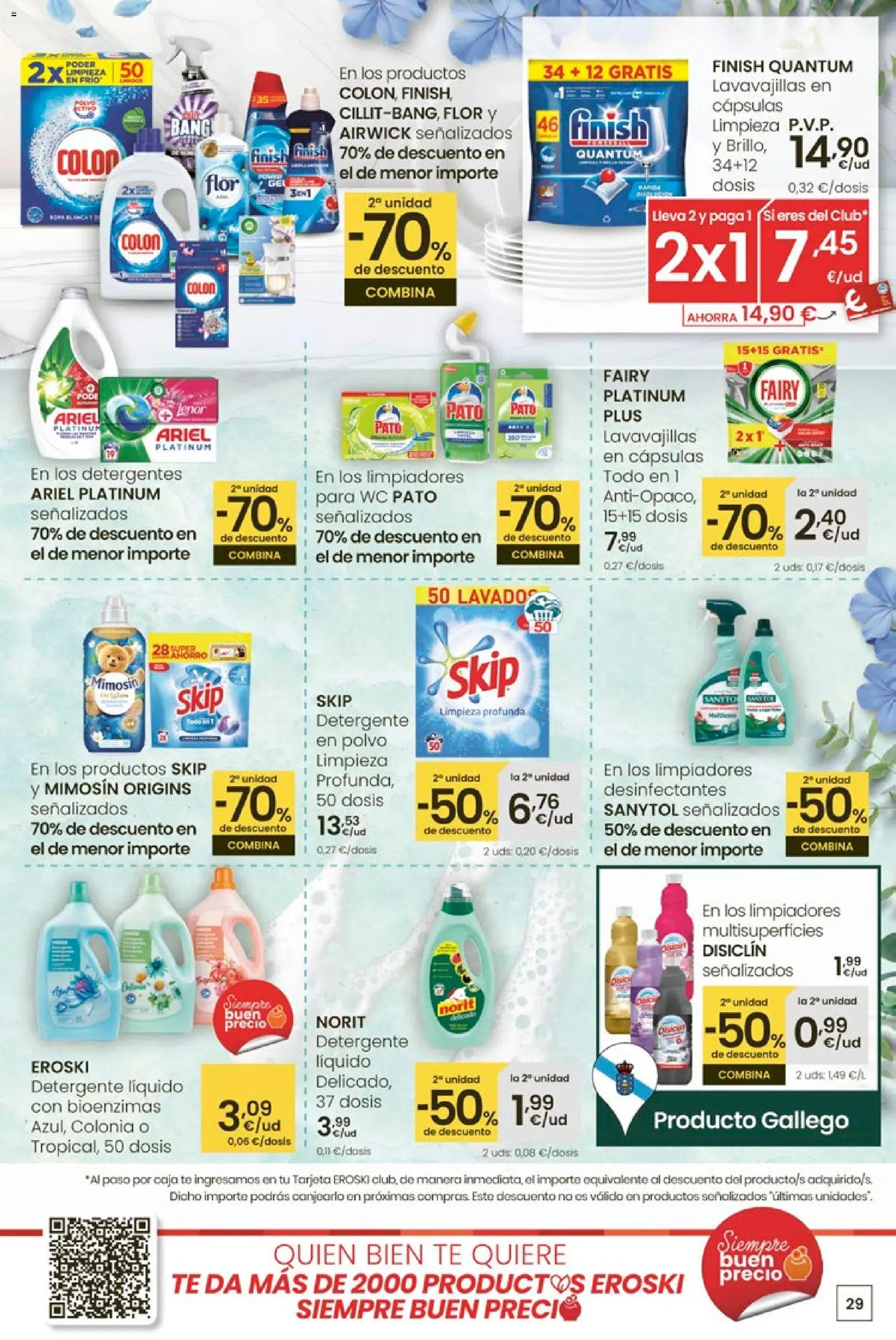 Eroski - Para un enero más ligero │ válido desde el 05.01.2026 | Página: 29 | Productos: Detergente, Té, Detergente líquido, Caja