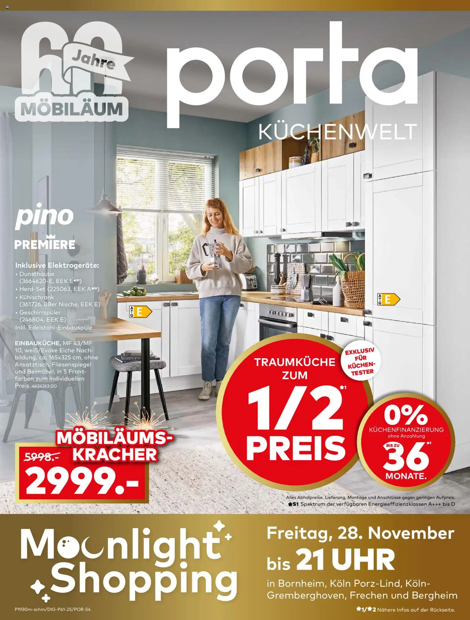 Porta! - Küchentester gesucht: jetzt bewerben und Traumküche zum halben Preis sichern - Koelner – gültig ab 17.11.2025 | Seite: 1 | Produkte: Geschirrspüler, Kühlschrank, Kuchen, Uhr