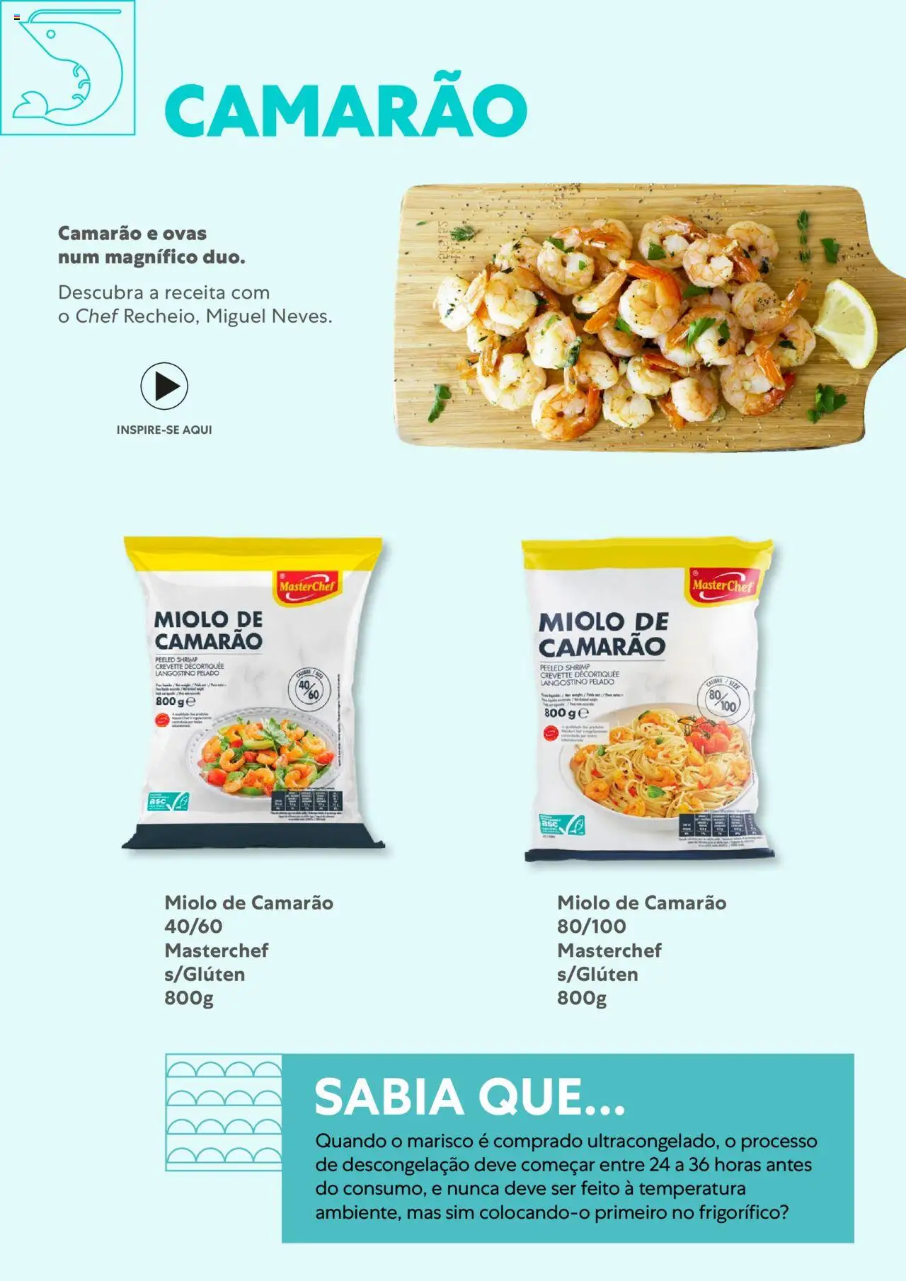 Recheio - Congelados do Mar e da Terra │ válido de 14.07.2025 | Página: 8 | Produtos: Frigorífico, Camarão