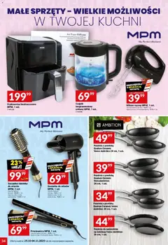 Pogląd oferty "Twój Market Gazetka" - ważna od 29.10.2025 | Strona: 34 | Produkty: Suszarka do włosów, Prostownica, Frytkownica beztłuszczowa, Patelnia