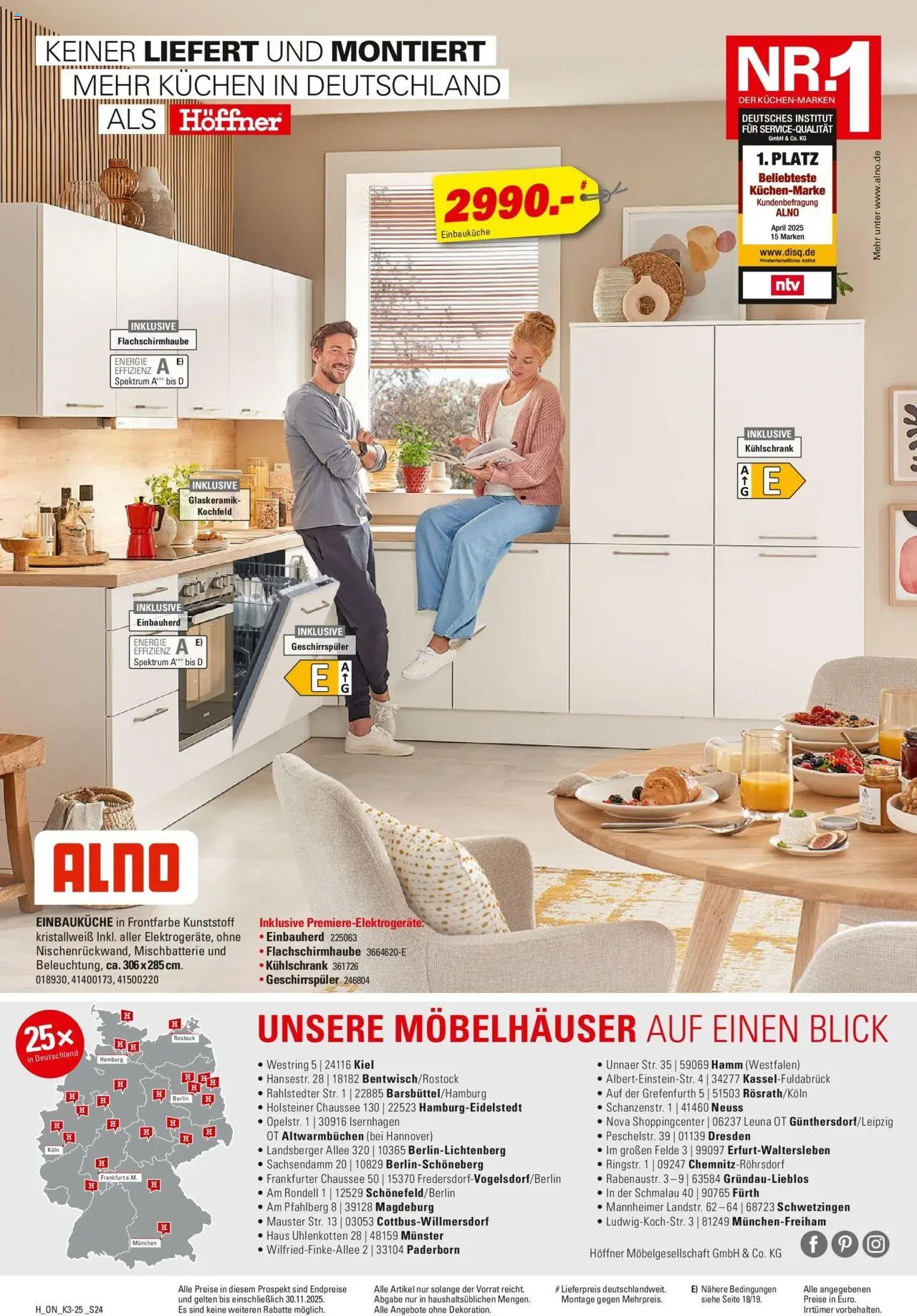 Höffner - Küchen Power – gültig ab 01.08.2025 | Seite: 24 | Produkte: Geschirrspüler, Einbauküche, Kühlschrank, Kochfeld