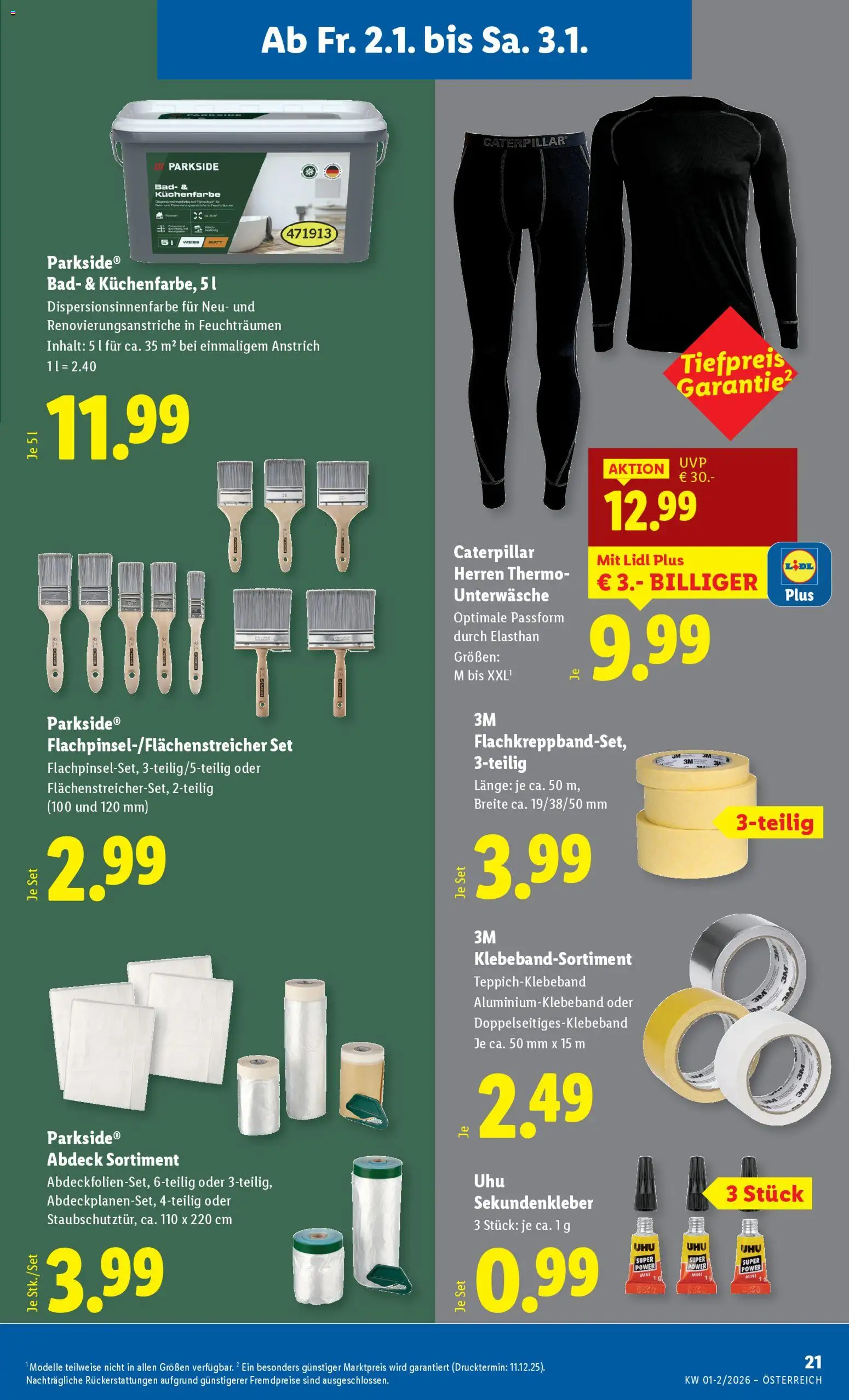 Lidl Flugblatt gültig ab 02.01.2026 | Seite: 23 | Produkte: Unterwäsche, Bad