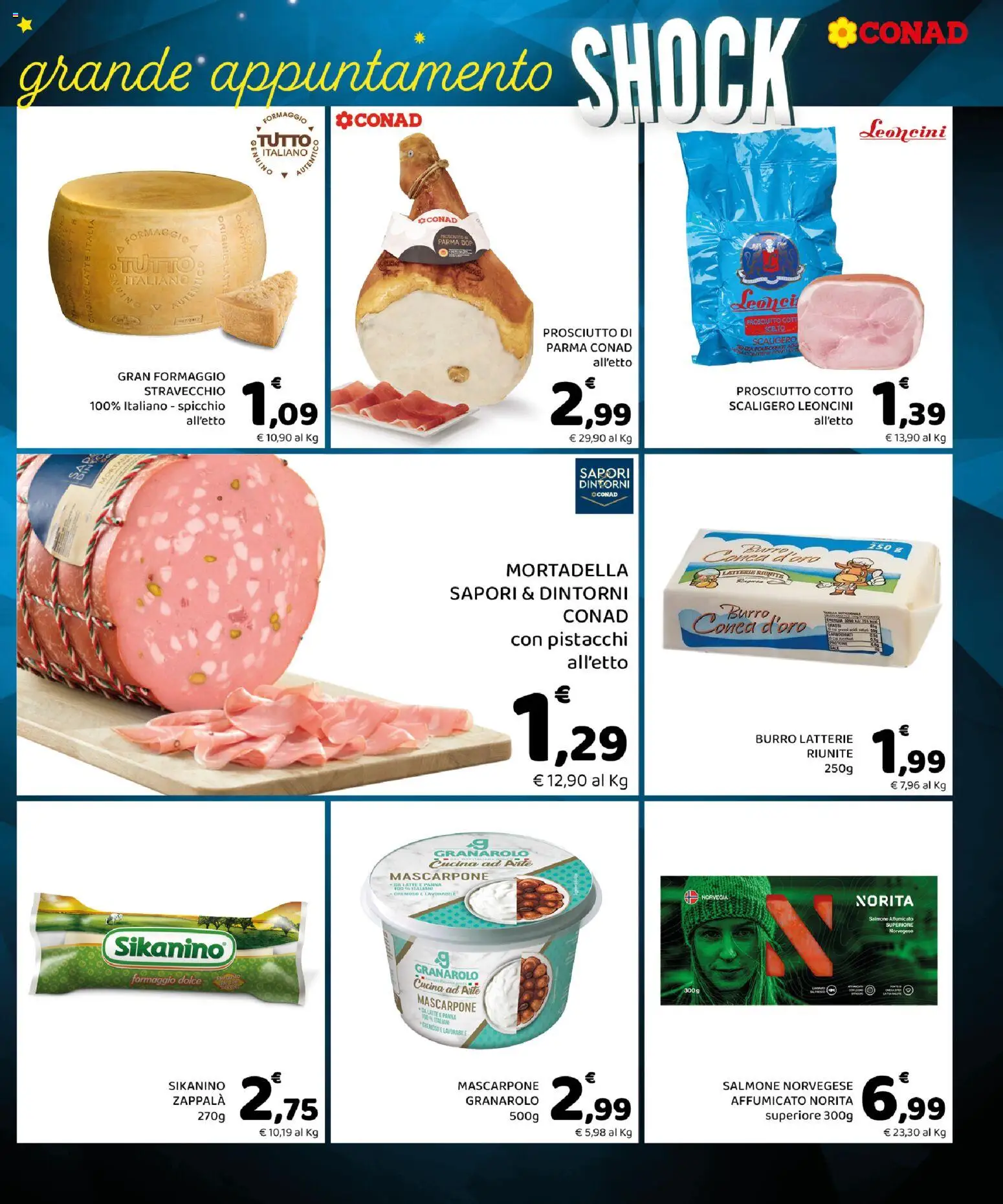 Volantino Conad del 06.12.2025 | Pagina: 5 | Prodotti: Prosciutto Cotto, Latte, Burro, Pistacchi