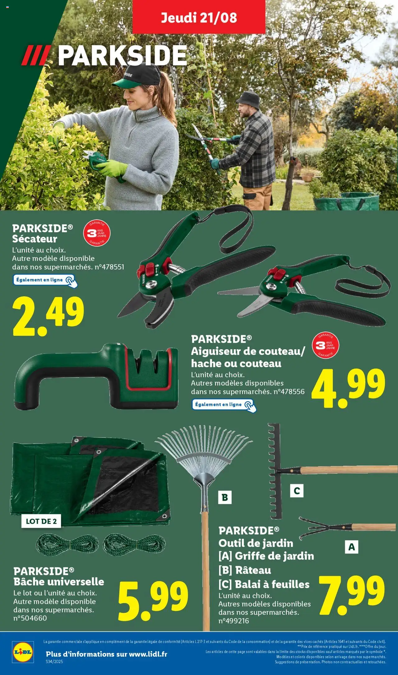  | Page: 30 | Produits: Couteau, Balai, Rateau, Sécateur