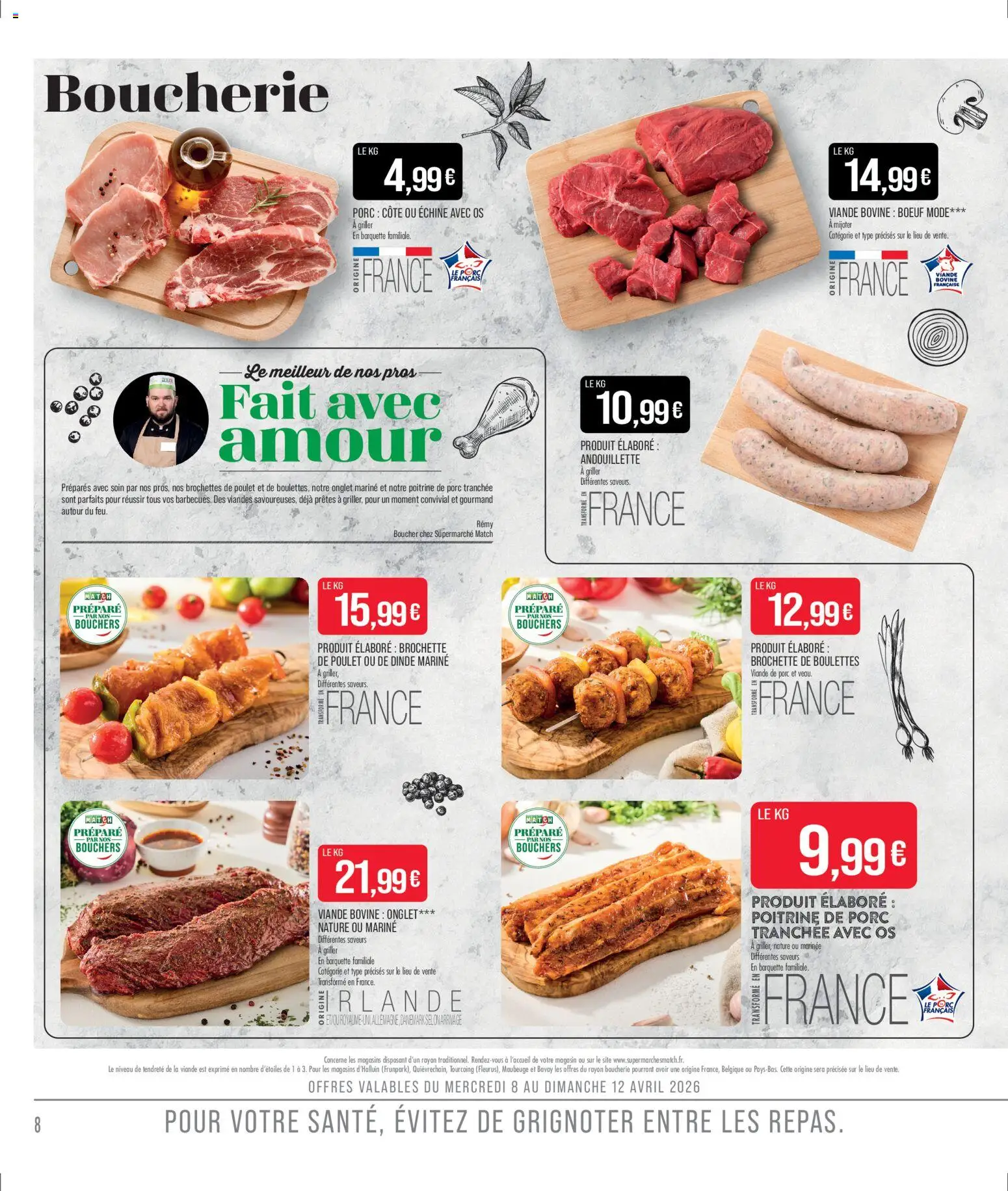 {H1} | Page: 8 | Produits: Viande de porc, Poitrine de porc, Viande, Viande bovine