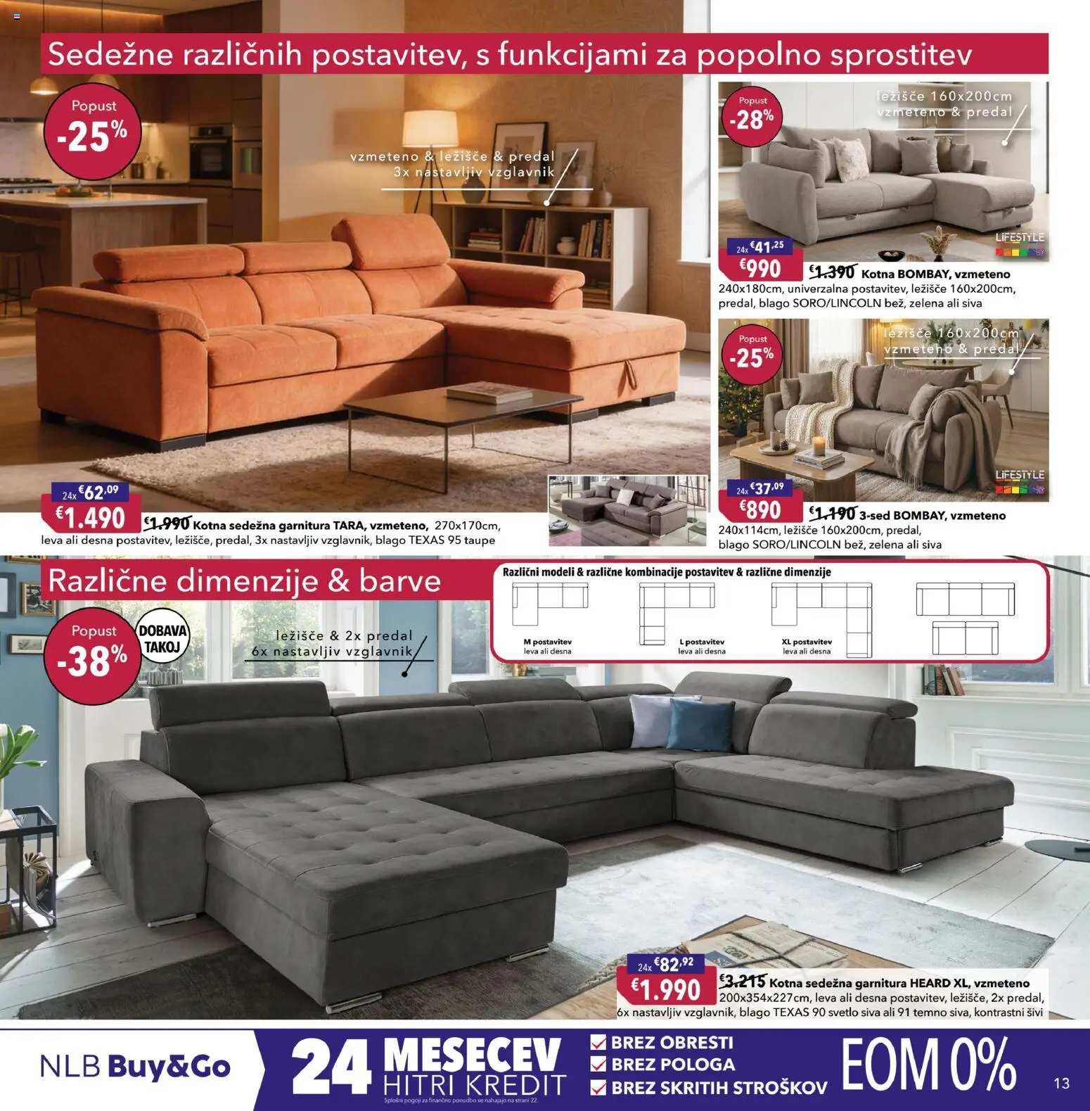 Novi Harvey Norman katalog ponudbe – veljaven od 14.01.2026 | Stran: 13 | Izdelki: Vzglavnik, Ležišče, Sedezna garnitura, Zelena