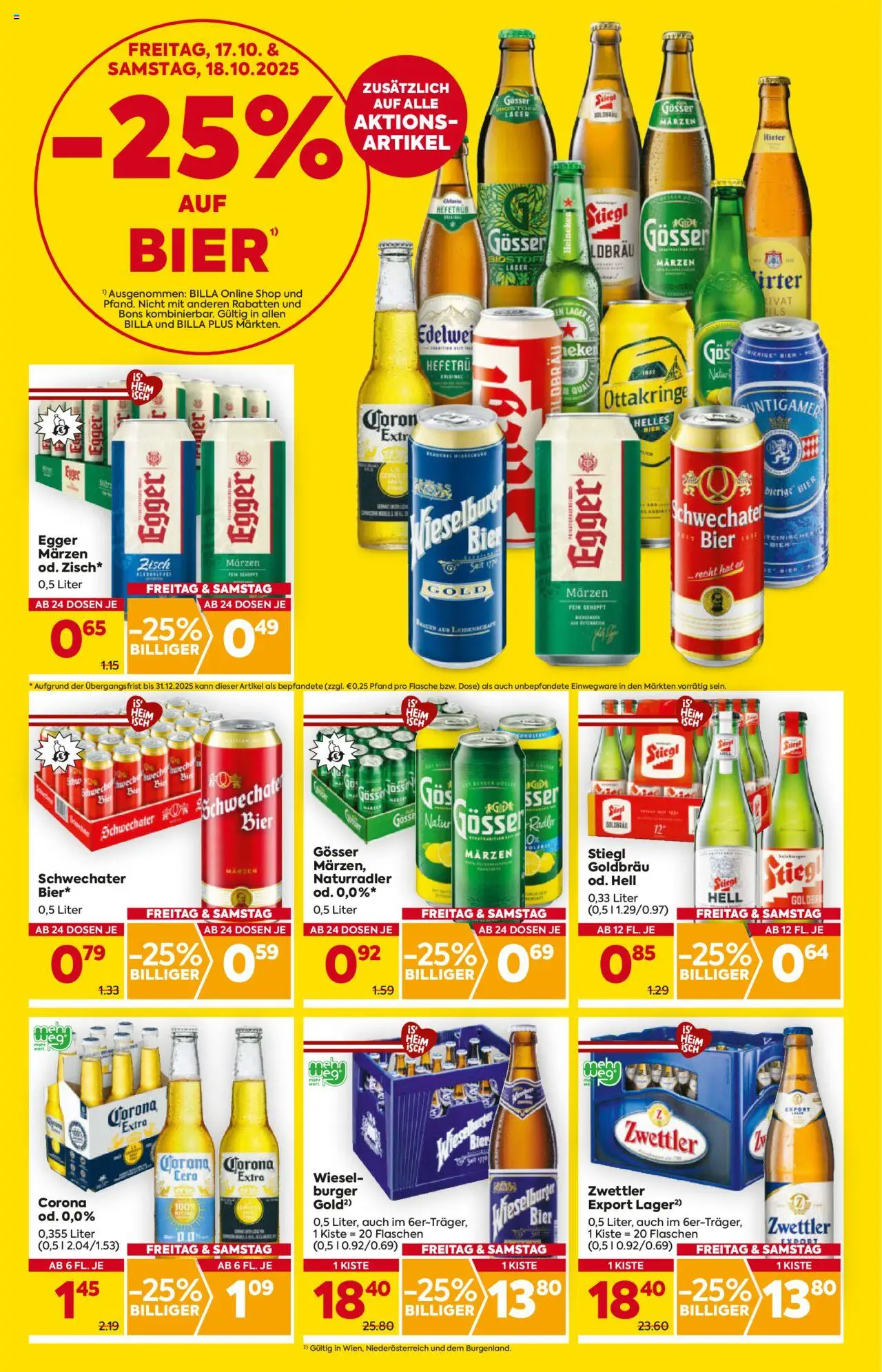 Billa Flugblatt -  Burgenland gültig ab 16.10.2025 | Seite: 2 | Produkte: Bier