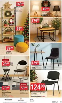 Pogląd oferty "E.Leclerc Gazetka - Kłodzko" - ważna od 12.11.2025 | Strona: 19 | Produkty: Krzesło, Dywan, Regał, Dywany
