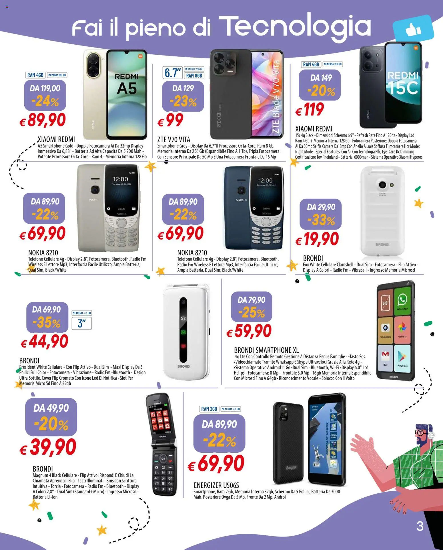 Volantino Galassia del 23.03.2026 | Pagina: 3 | Prodotti: Xiaomi, Schermo, Cellulare, Smartphone