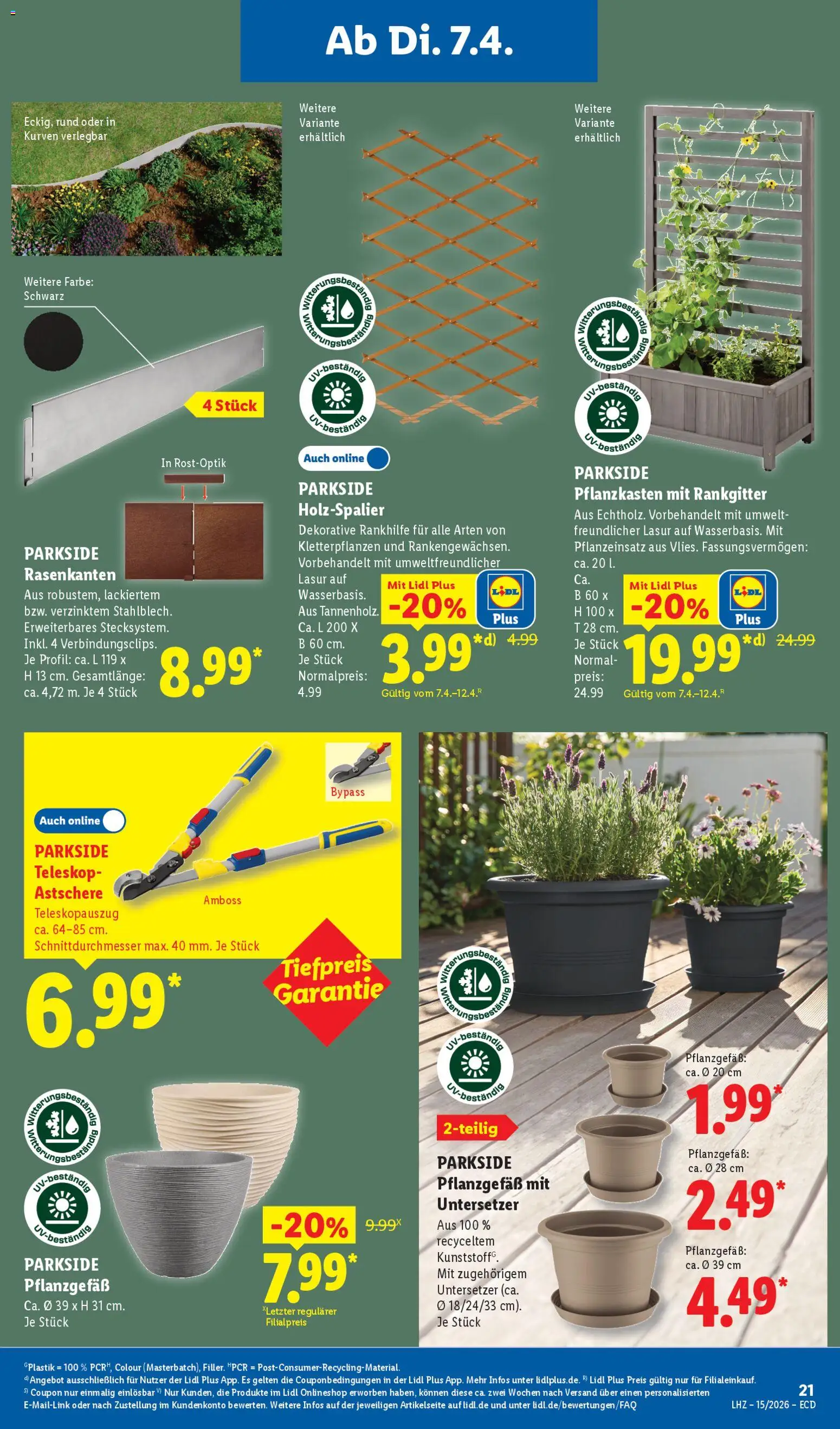 Lidl Německo leták - Exklusive Vorschau od 07.04.2026 | Strana: 19 | Produkty: Parkside