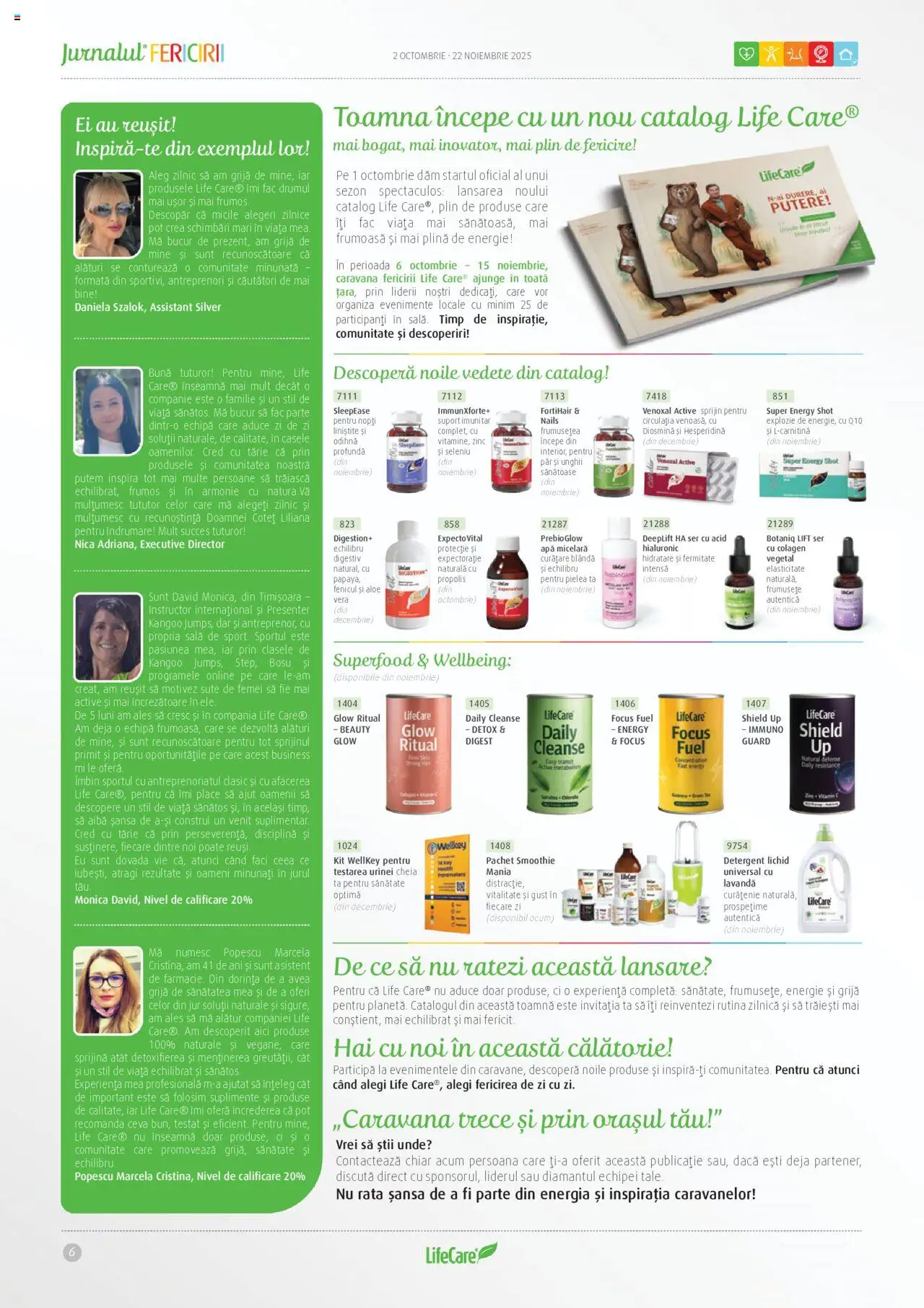Noul catalog Life Care – valabil de la 02.10.2025 | Pagină: 6 | Produse: Rață, Apă, Smoothie, Propolis