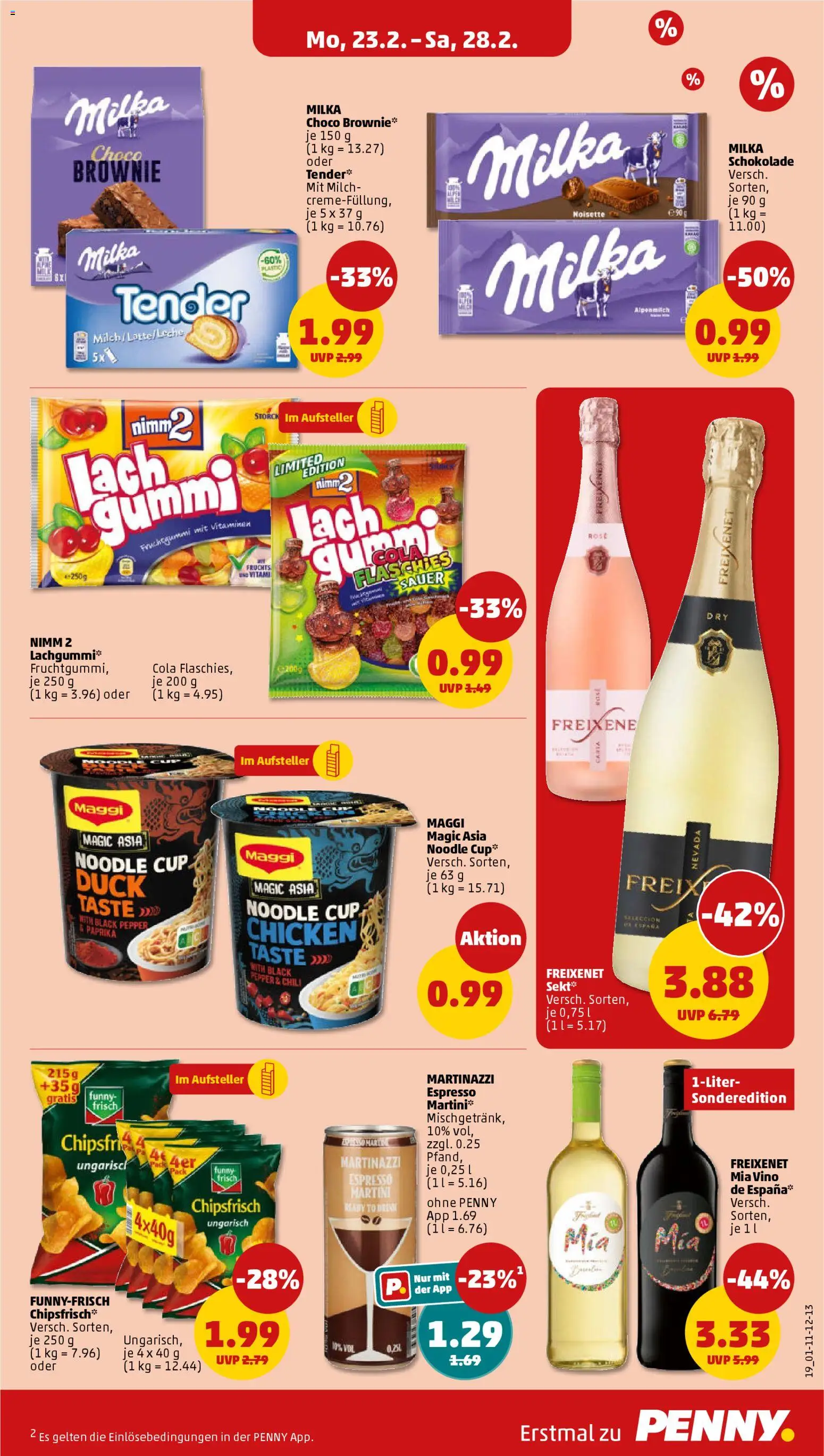 Penny Prospekt 	 – gültig ab 23.02.2026 | Seite: 23 | Produkte: Martini, Maggi, Freixenet, Paprika