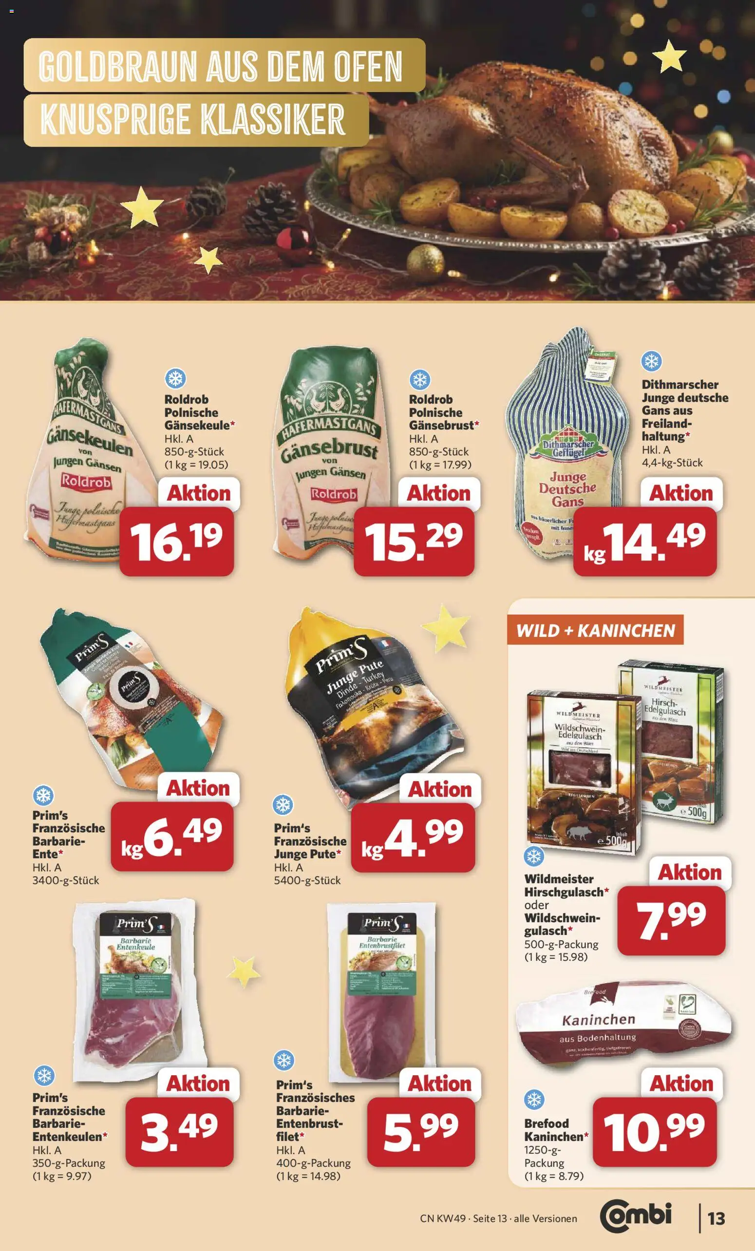 Combi Prospekt 	 – gültig ab 01.12.2025 | Seite: 13 | Produkte: Ofen, Pute, Kaninchen