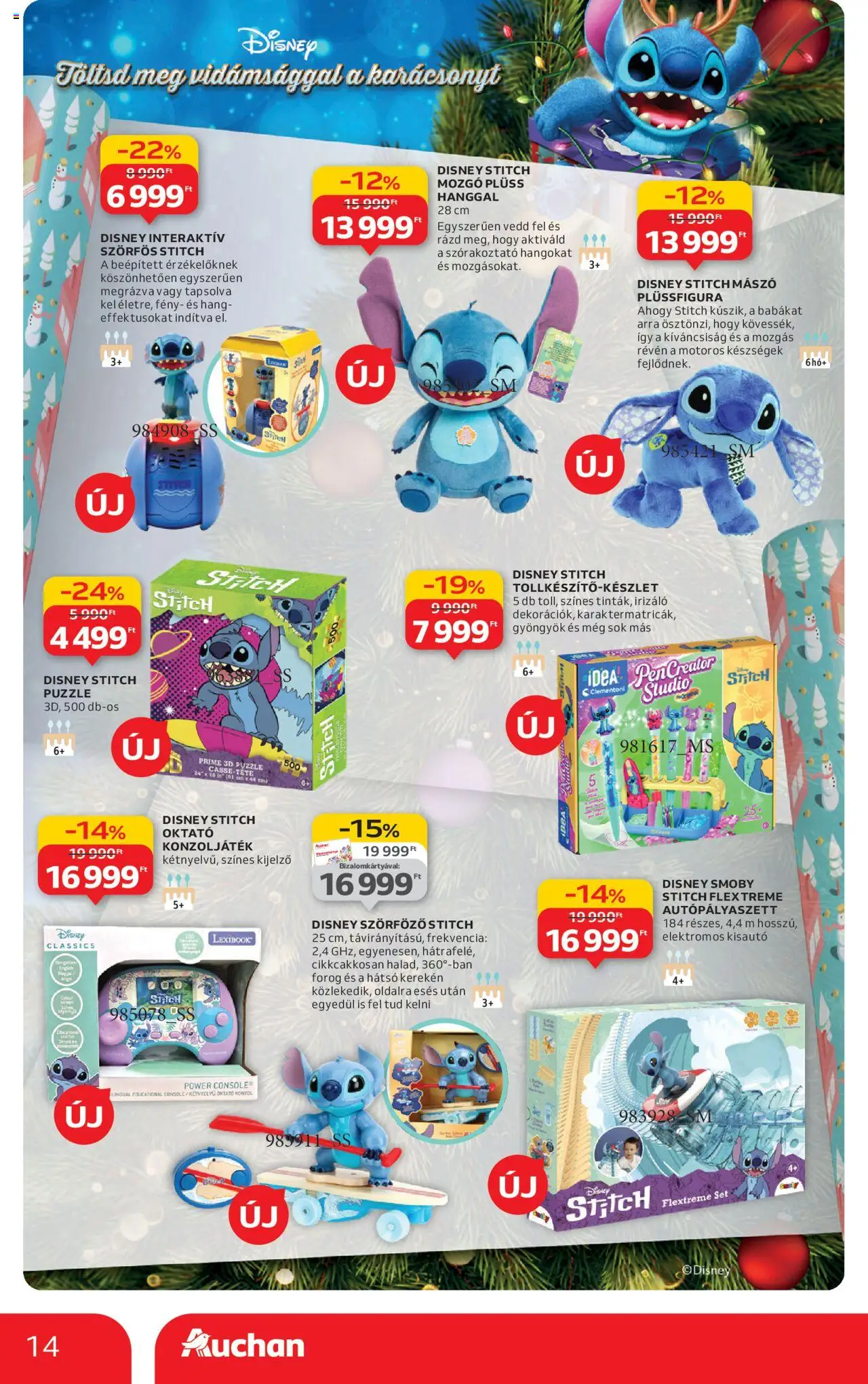 Auchan akciós ujság - amely érvényes a következő dátumtól: 24.10.2025 | Oldal: 14 | Termékek: Puzzle, Plüss