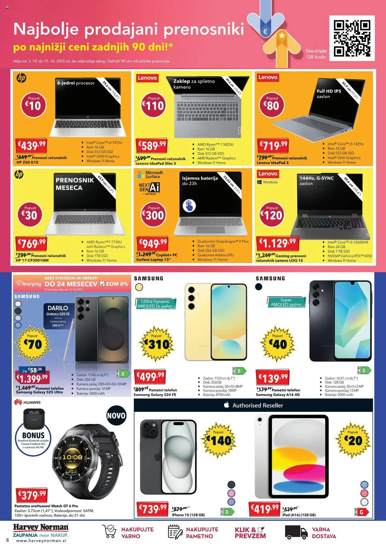 Novi Harvey Norman katalog ponudbe – veljaven od 02.10.2025 | Stran: 10 | Izdelki: Telefon, Baterija, Racunalnik, Disk
