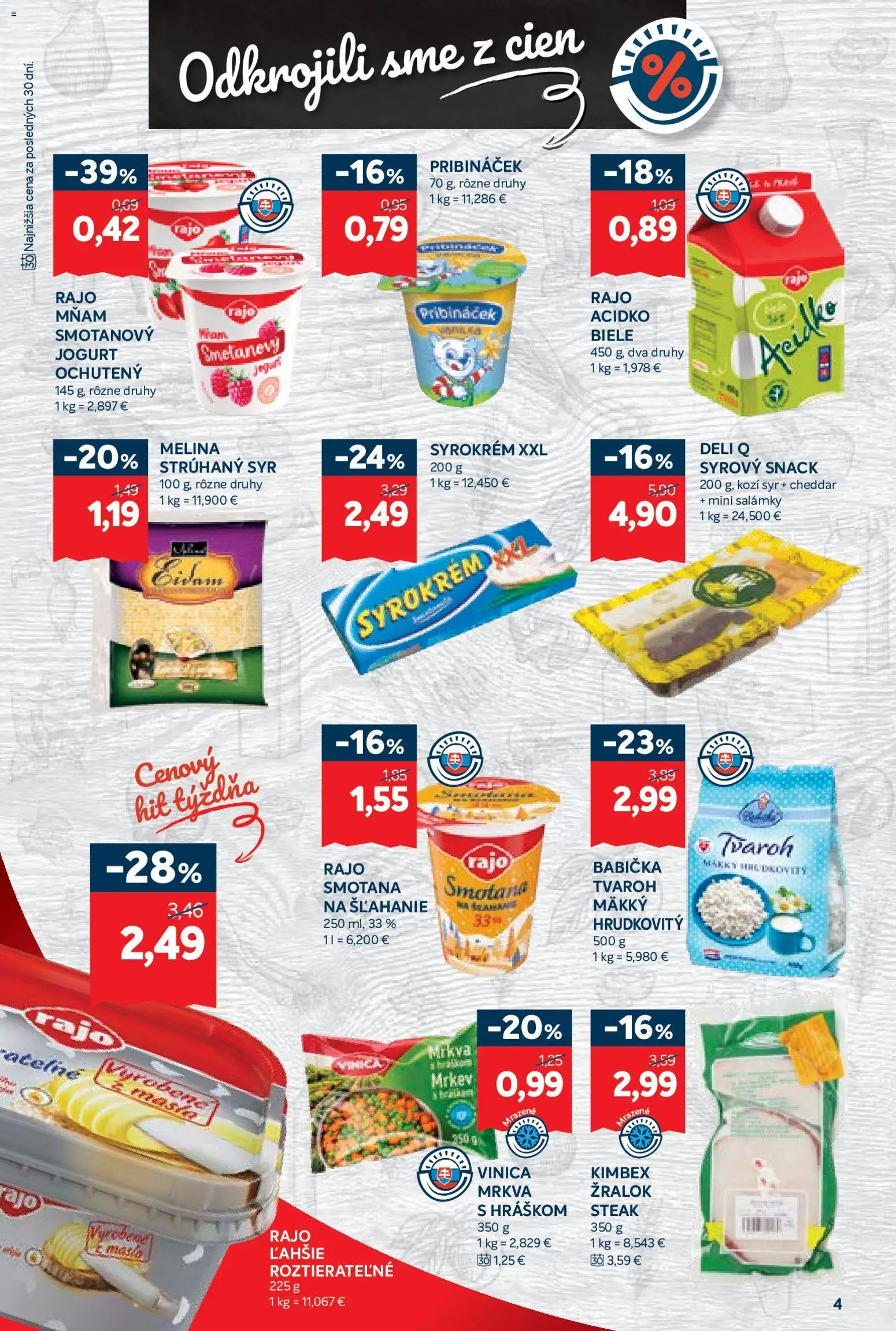 Nové Kraj akcie – leták je platný od 18.12.2025 | Strana: 6 | Produkty: Syr, Smotana, Mrkva, Tvaroh