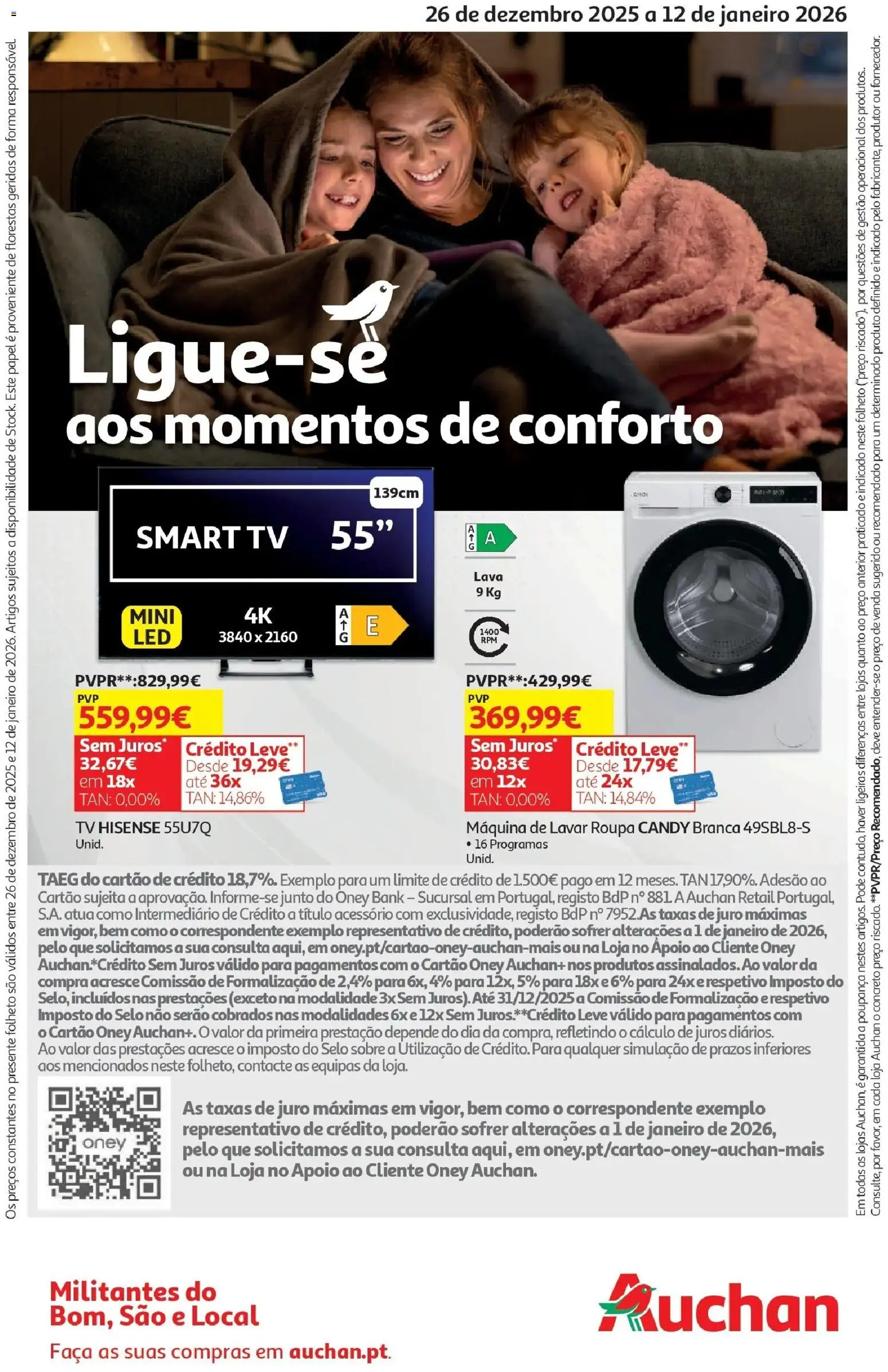 Auchan - O bem-estar começa em casa! │ válido de 26.12.2025 | Página: 32 | Produtos: Faca, Máquina de lavar