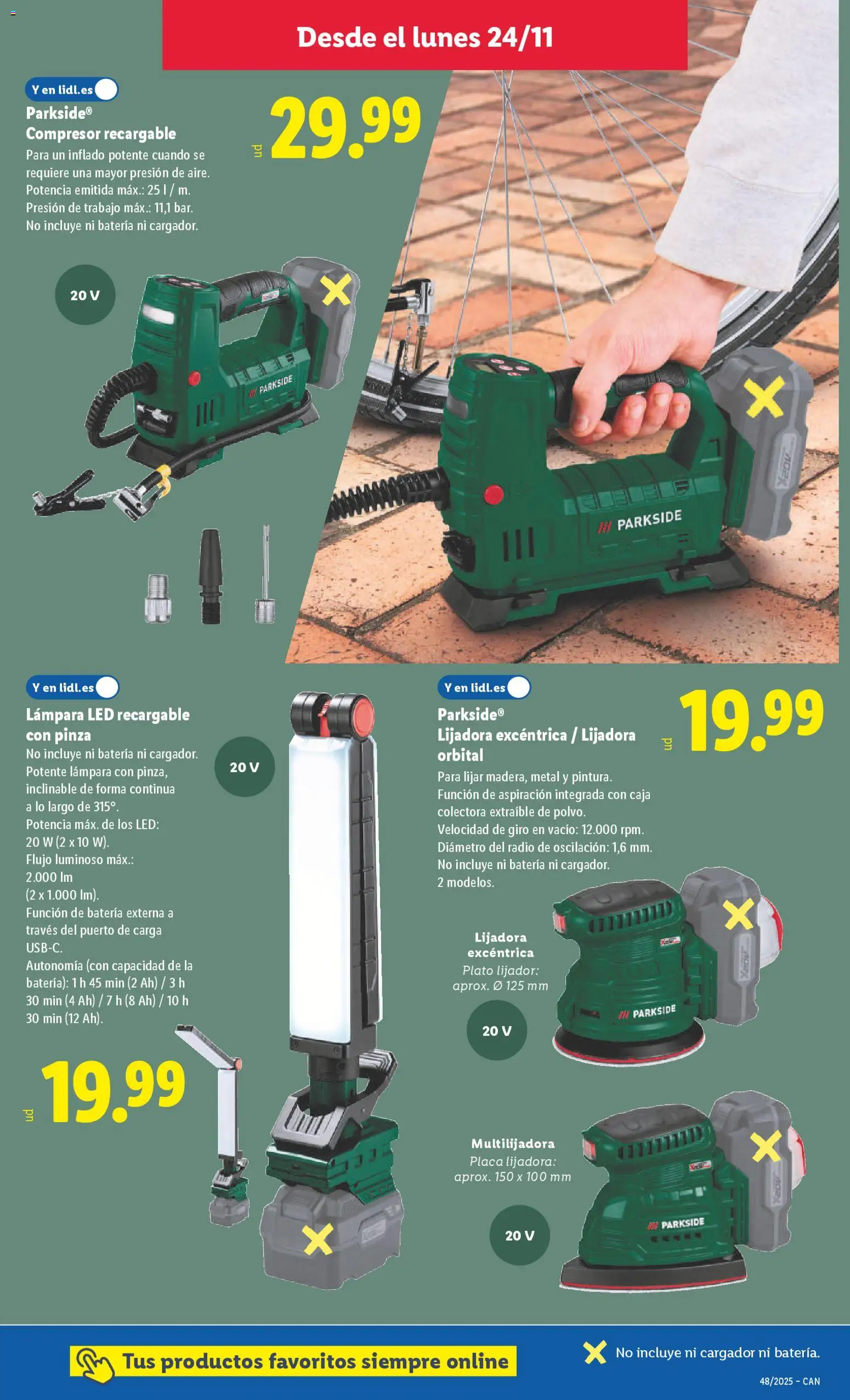 Lidl - Black Friday Canarias │ válido desde el 24.11.2025 | Página: 9 | Productos: Radio, Caja, Batería, Lámpara