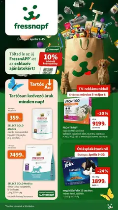 Fressnapf aktuális akciós újság - amely érvényes a következő dátumtól: 09.04.2026