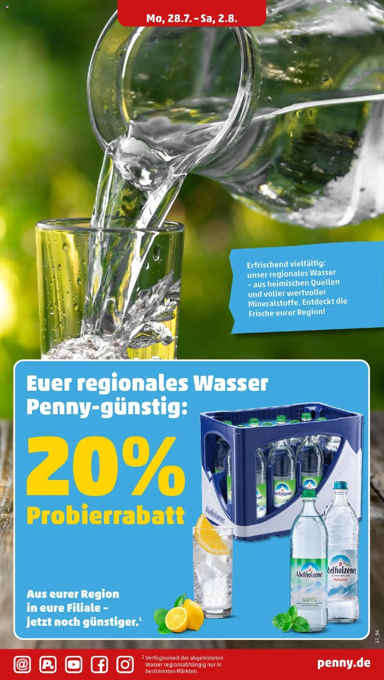 Penny - Bayern - gültig ab dem 28.07.2025 | Seite: 17 | Produkte: Adelholzener, Wasser