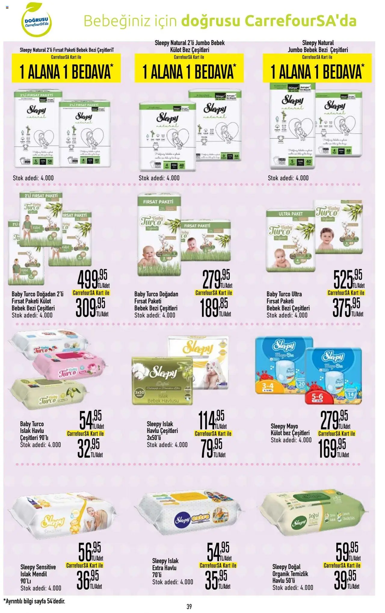 CarrefourSA Katalog - 01.08.2025 tarihinden itibaren geçerlidir | Sayfa: 39 | Ürünler: Mendil, Külot, Mayo