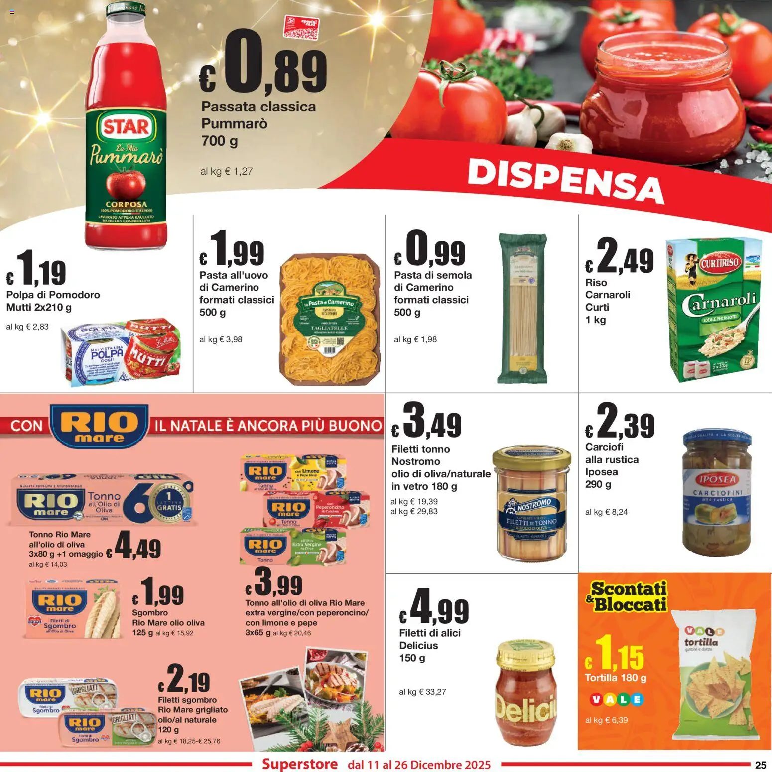 Volantino Sì con Te del 11.12.2025 | Pagina: 25 | Prodotti: Limone, Peperoncino, Tonno, Mutti