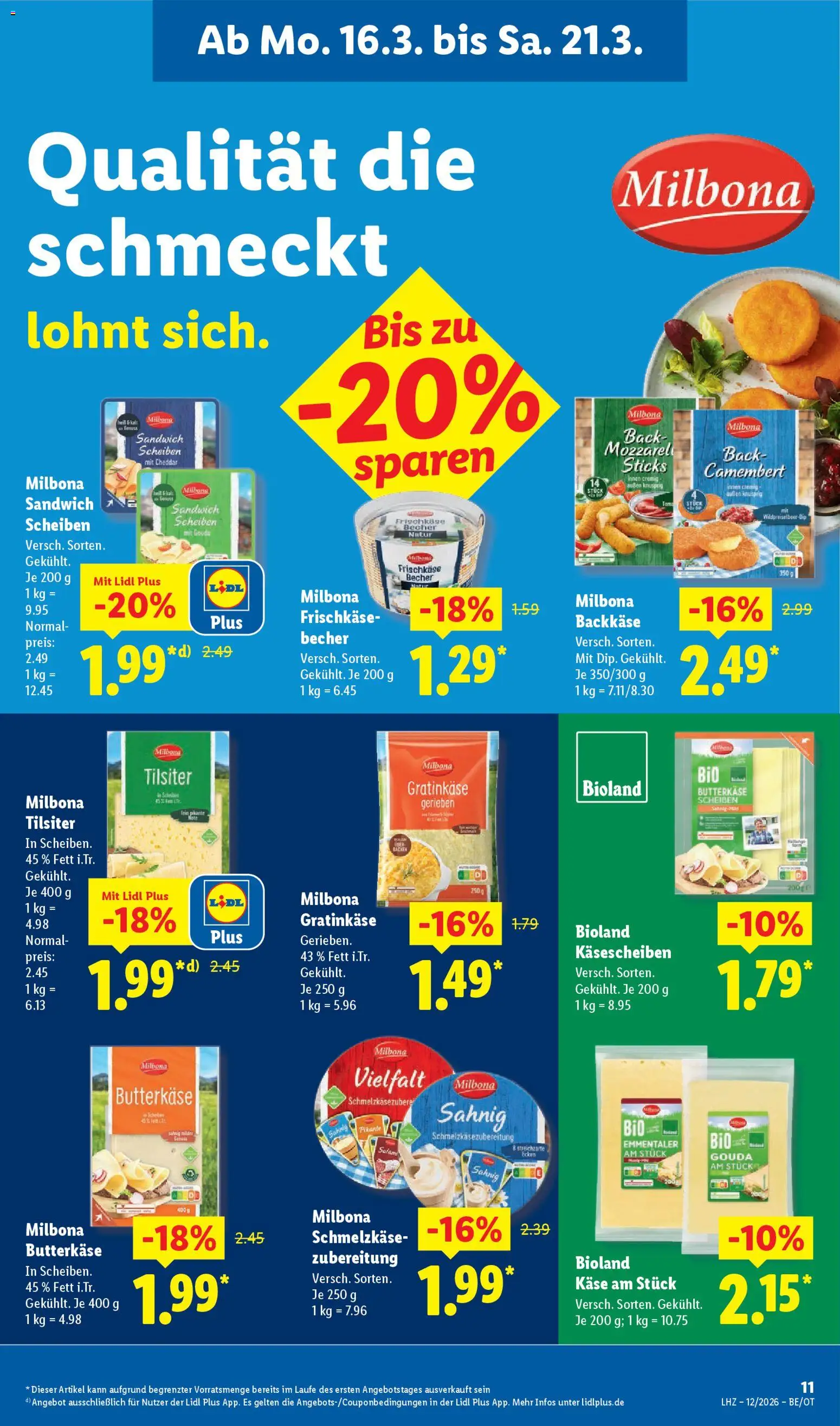 Lidl Prospekt Zossen – gültig ab 16.03.2026 | Seite: 23 | Produkte: Käse, Gouda, Frischkase