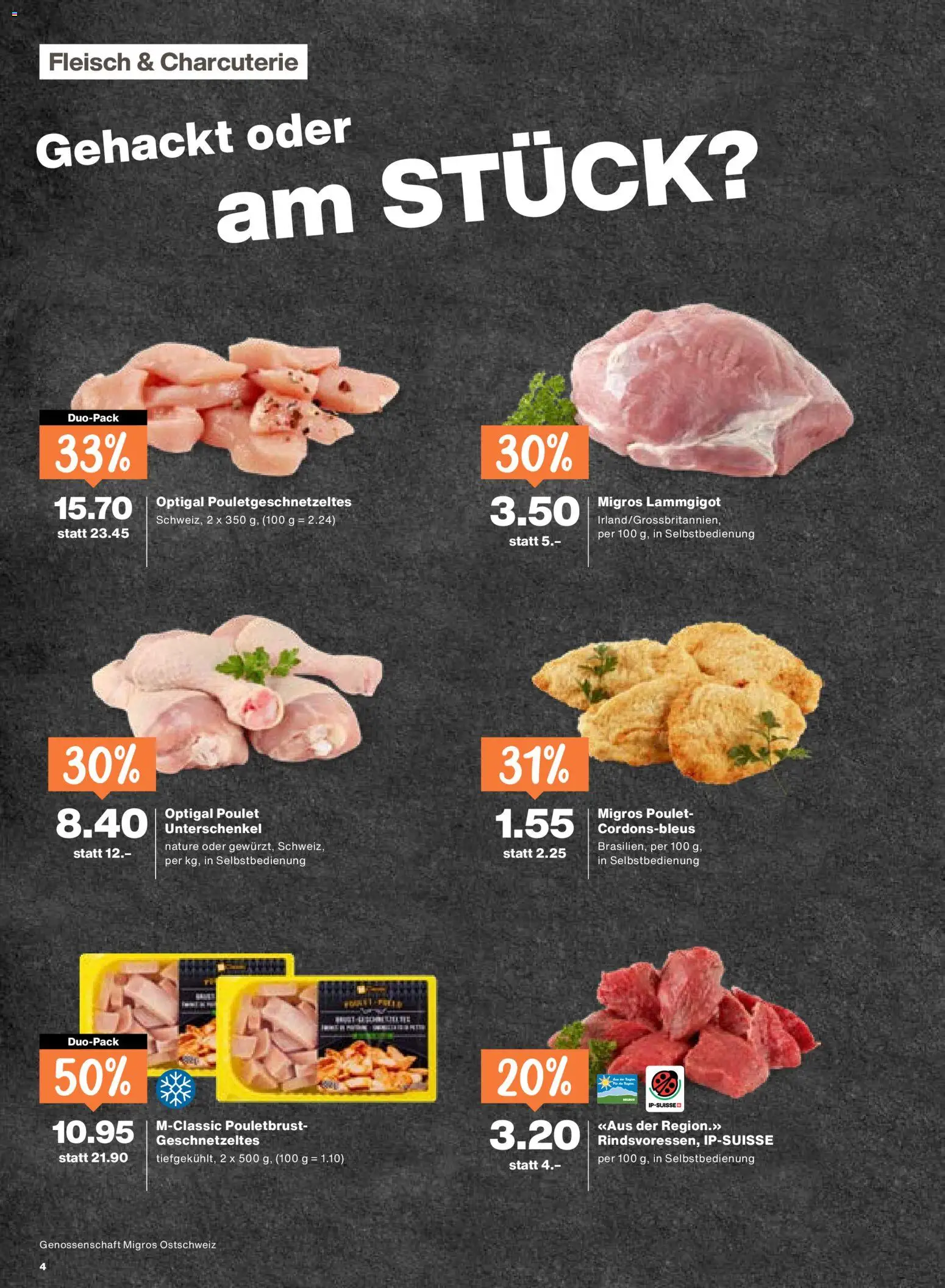 Migros aktionen – gültig ab 26.03.2026 | Seite: 4 | Produkte: Pouletbrust