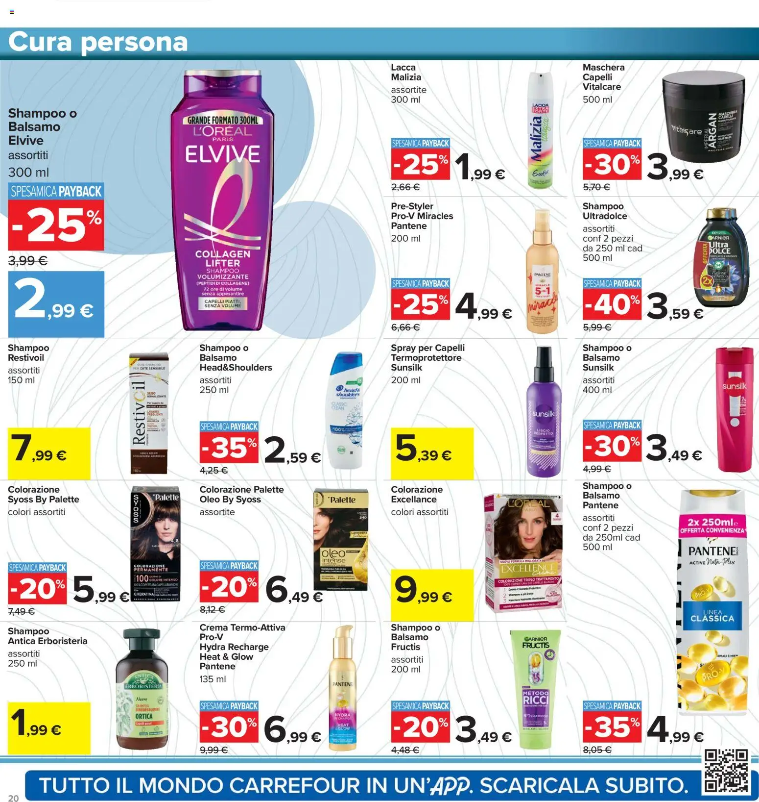 Volantino Carrefour del 15.01.2026 | Pagina: 20 | Prodotti: Balsamo, Crema, Maschera, Lacca