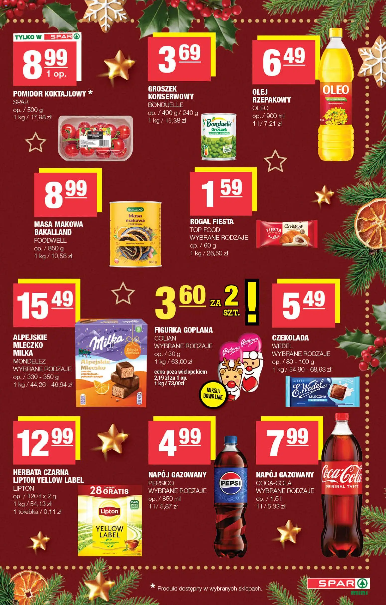 Spar Gazetka - Mini od 08.12.2025 | Strona: 3 | Produkty: Groszek, Milka, Groszek konserwowy, Czekolada