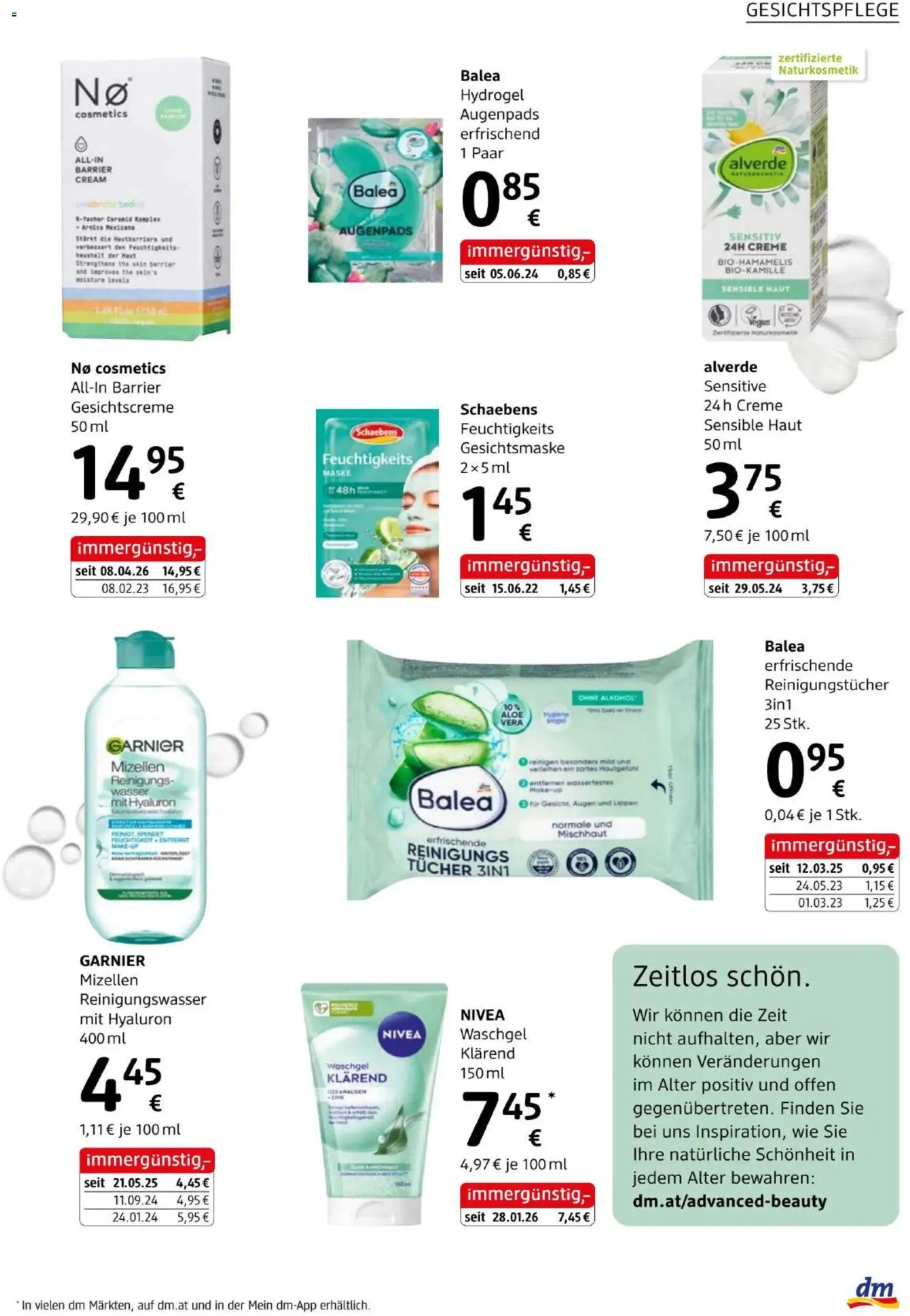 dm drogerie markt Journal April 2026 gültig ab 09.04.2026 | Seite: 9 | Produkte: Wasser, Creme, Maske, Reinigungstücher