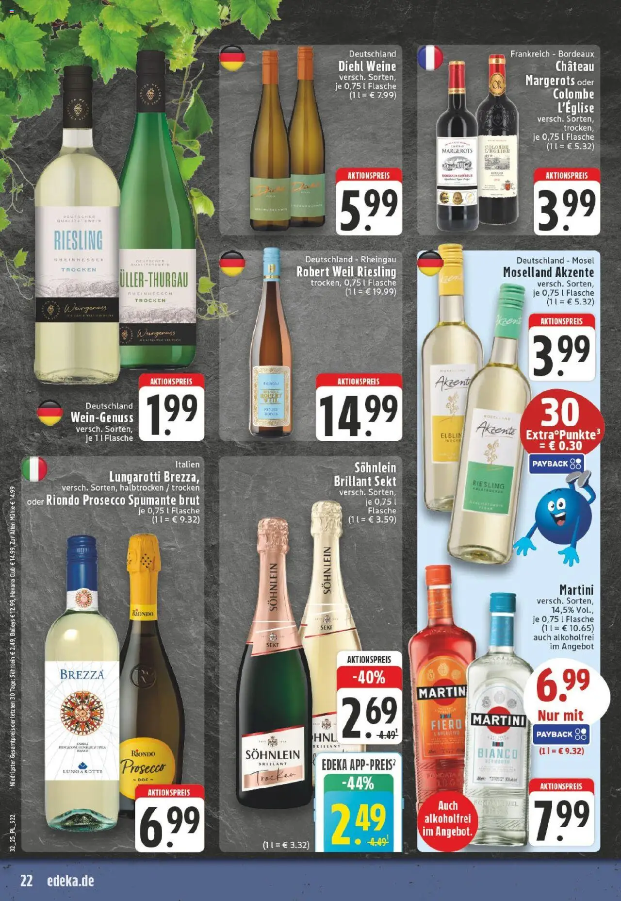 Edeka prospekt Düsseldorf-Derendorf	 - gültig ab dem 03.08.2025 | Seite: 22 | Produkte: Martini, Mühle, Prosecco, Baileys