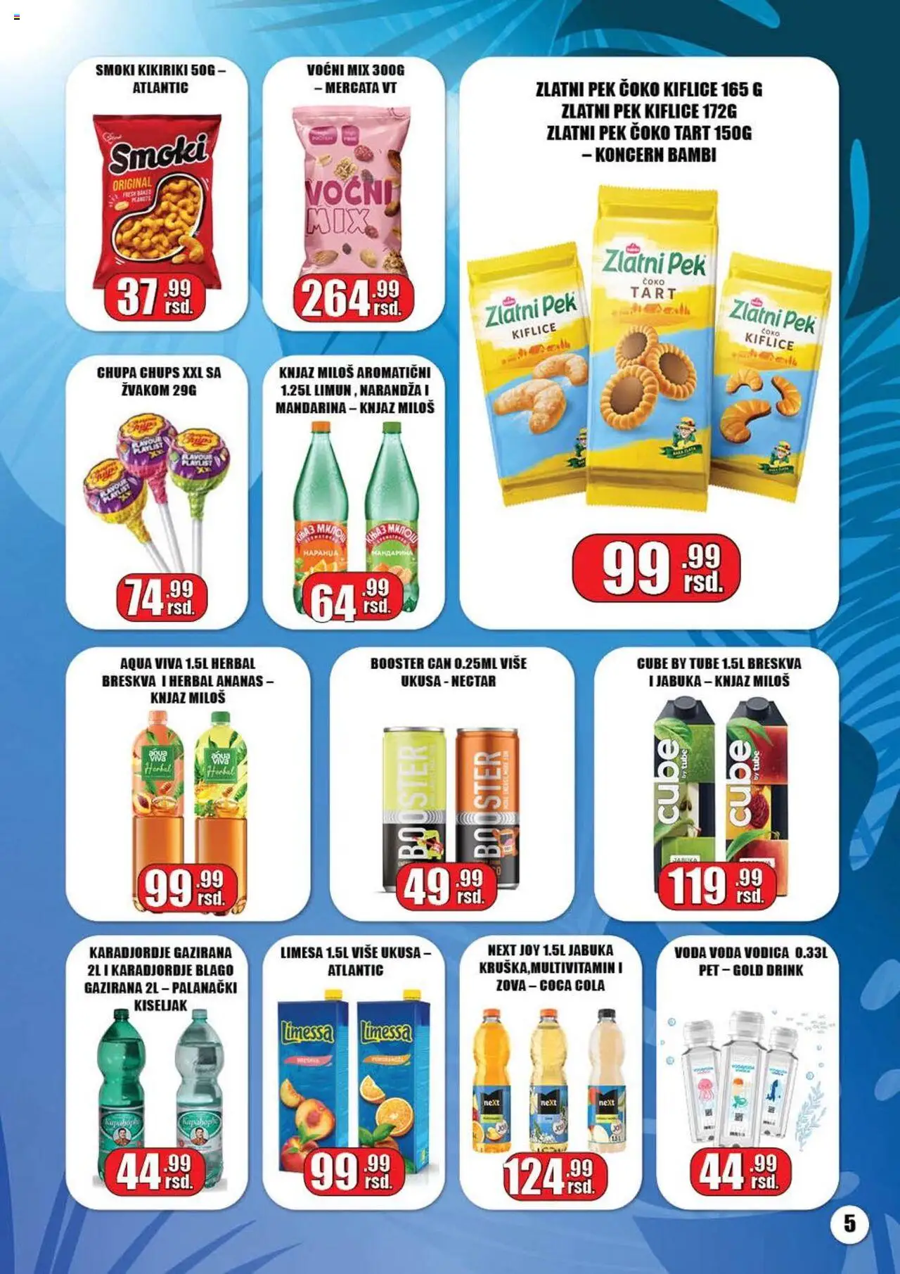 Gala MARKET katalog - važi od 05.08.2025 | Strana: 5 | Proizvode: Mandarina, Coca Cola, Smoki, Breskva