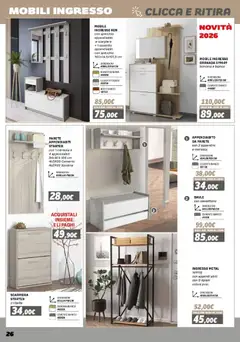 Anteprima del volantino Orizzonte Mobile catalogo valido a partire dal 16.01.2026 | Pagina: 26 | Prodotti: Baule, Mensola, Specchio, Appendiabiti