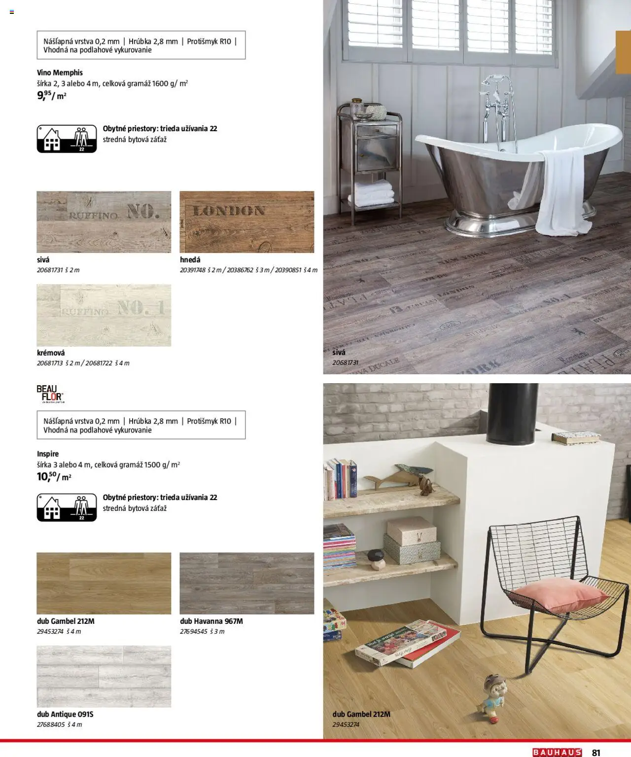 Bauhaus katalóg Podlahové krytiny │ platný od 04.08.2025 | Strana: 81 | Produkty: Víno
