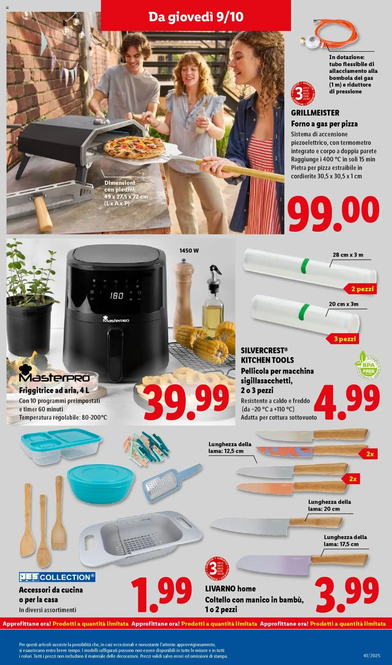 Volantino Lidl del 06.10.2025 | Pagina: 49 | Prodotti: Pizza, Tubo, Forno, Termometro