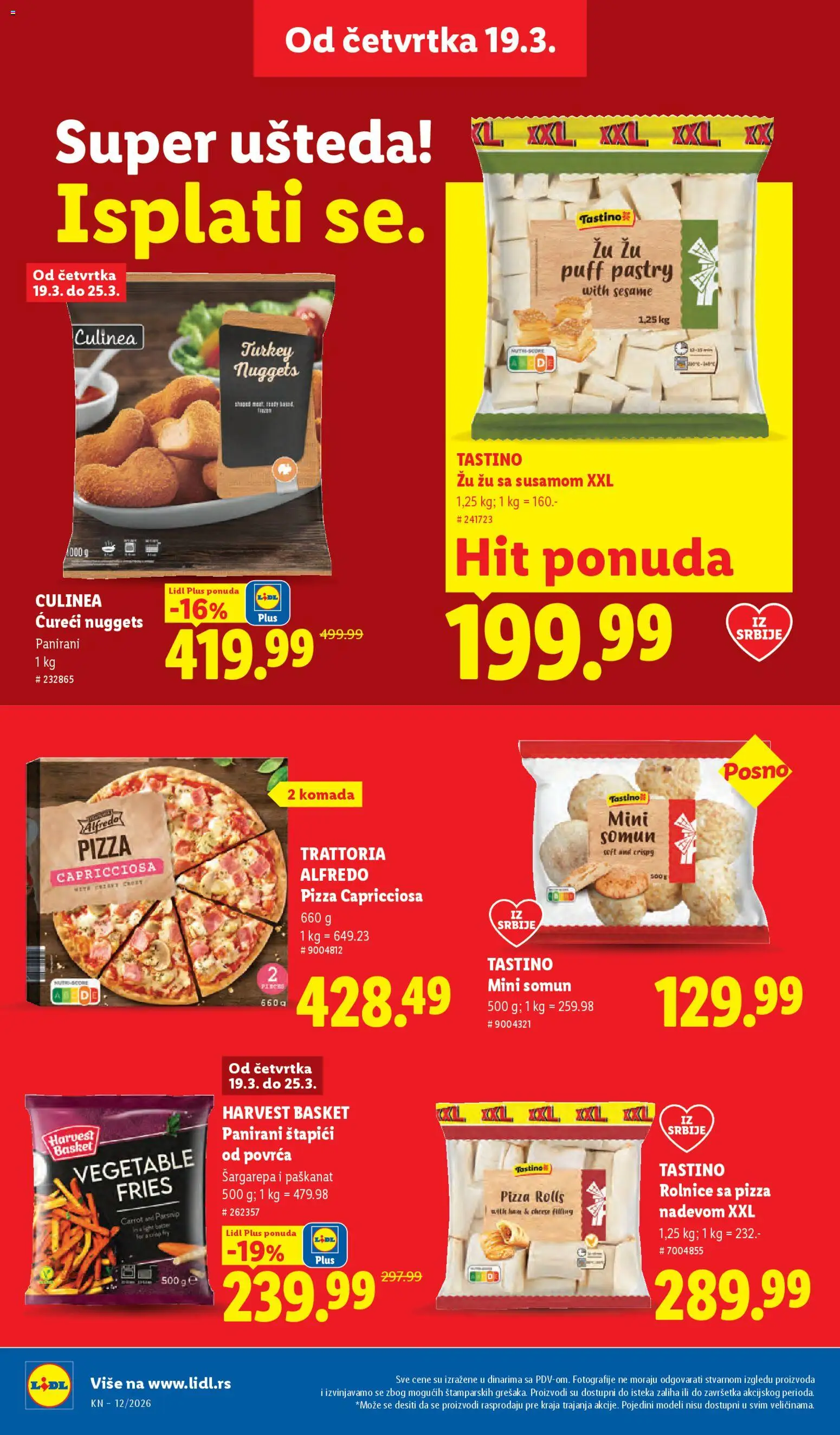 Lidl katalog - važi od 19.03.2026 | Strana: 24 | Proizvode: Šargarepa, Chicken nuggets, Somun