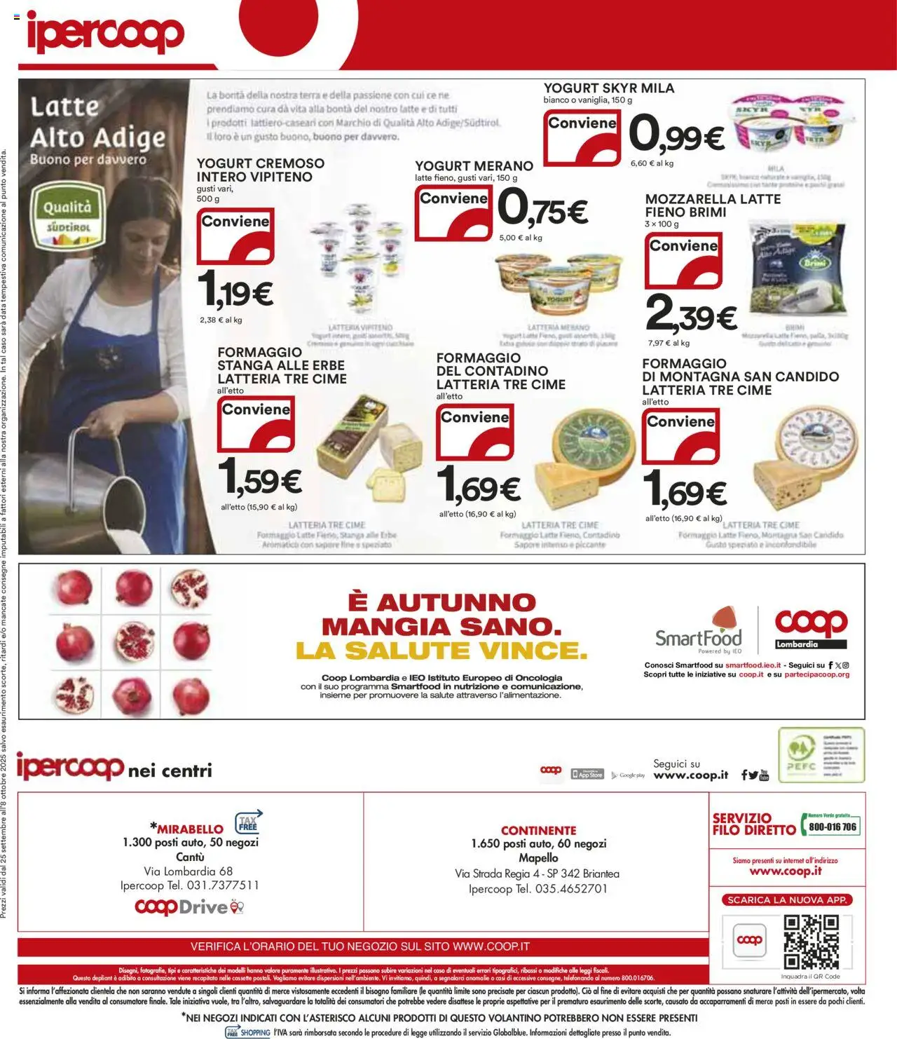 Volantino Ipercoop del 25.09.2025 | Pagina: 32 | Prodotti: Yogurt, Mozzarella, Data, Terra