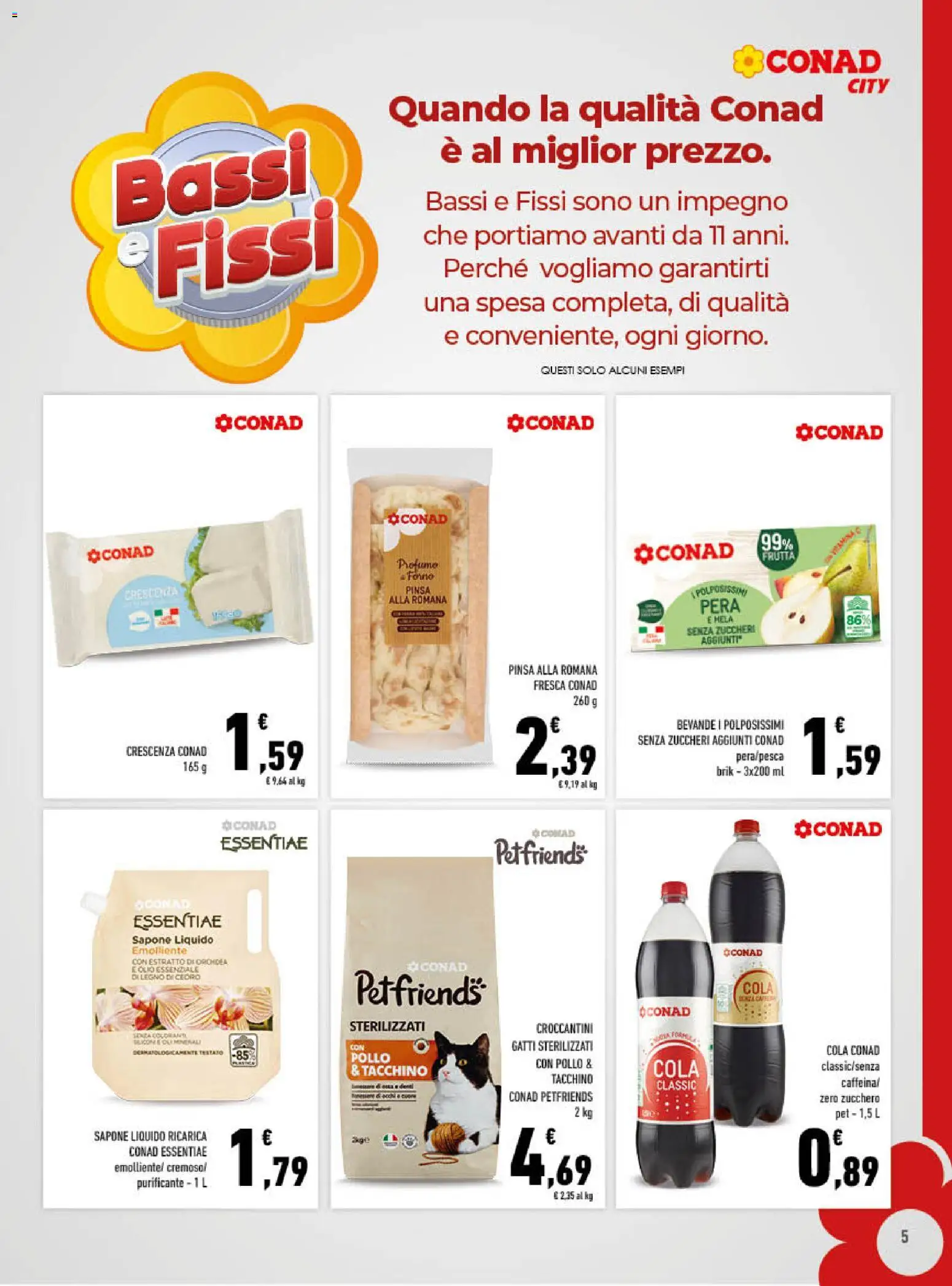 Volantino Conad del 03.01.2026 | Pagina: 5 | Prodotti: Pollo, Frutta, Zucchero, Forno