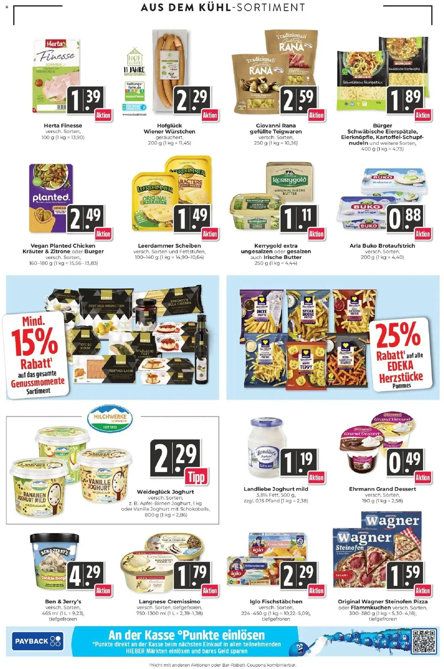 E center Prospekt Lörrach	 – gültig ab 23.03.2026 | Seite: 11 | Produkte: Langnese cremissimo, Ehrmann grand dessert, Backofen, Nudeln