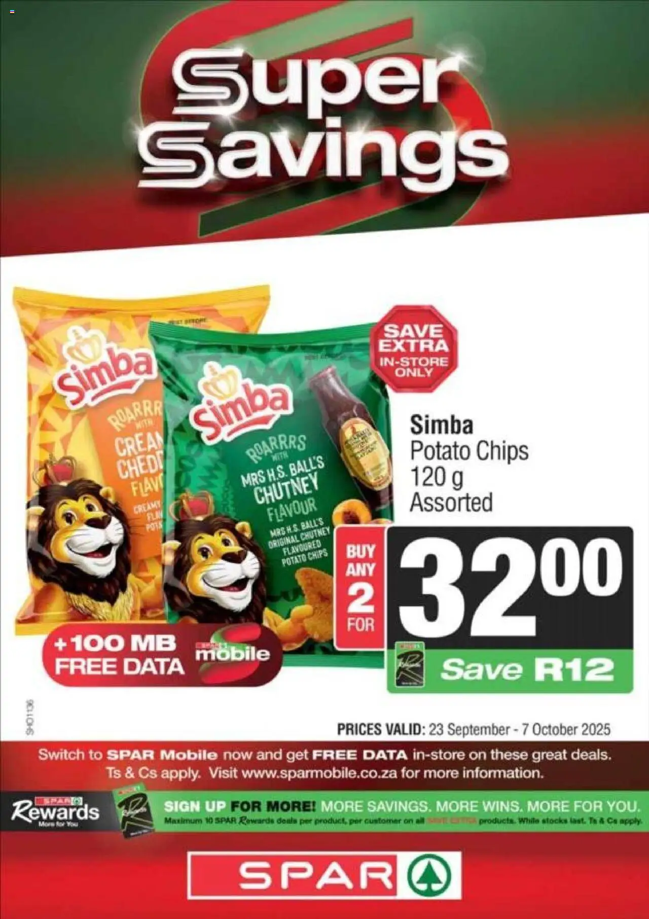 New Spar catalogue – valid from 23.09.2025 | Page: 12 | Products: Data, Pots, Switch, Chips