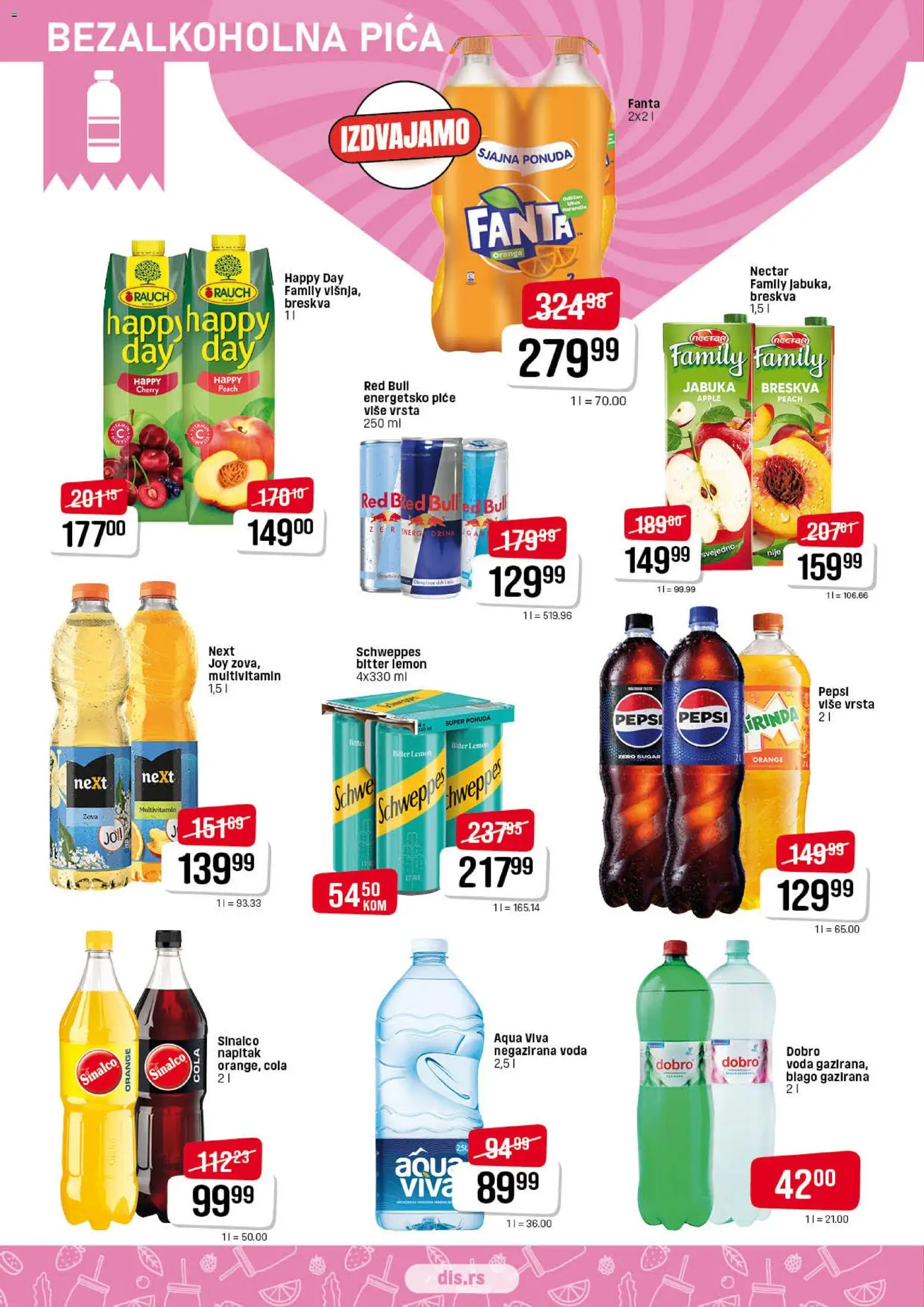 DIS katalog - važi od 02.01.2026 | Strana: 10 | Proizvode: Voda, Red Bull, Breskva, Pepsi