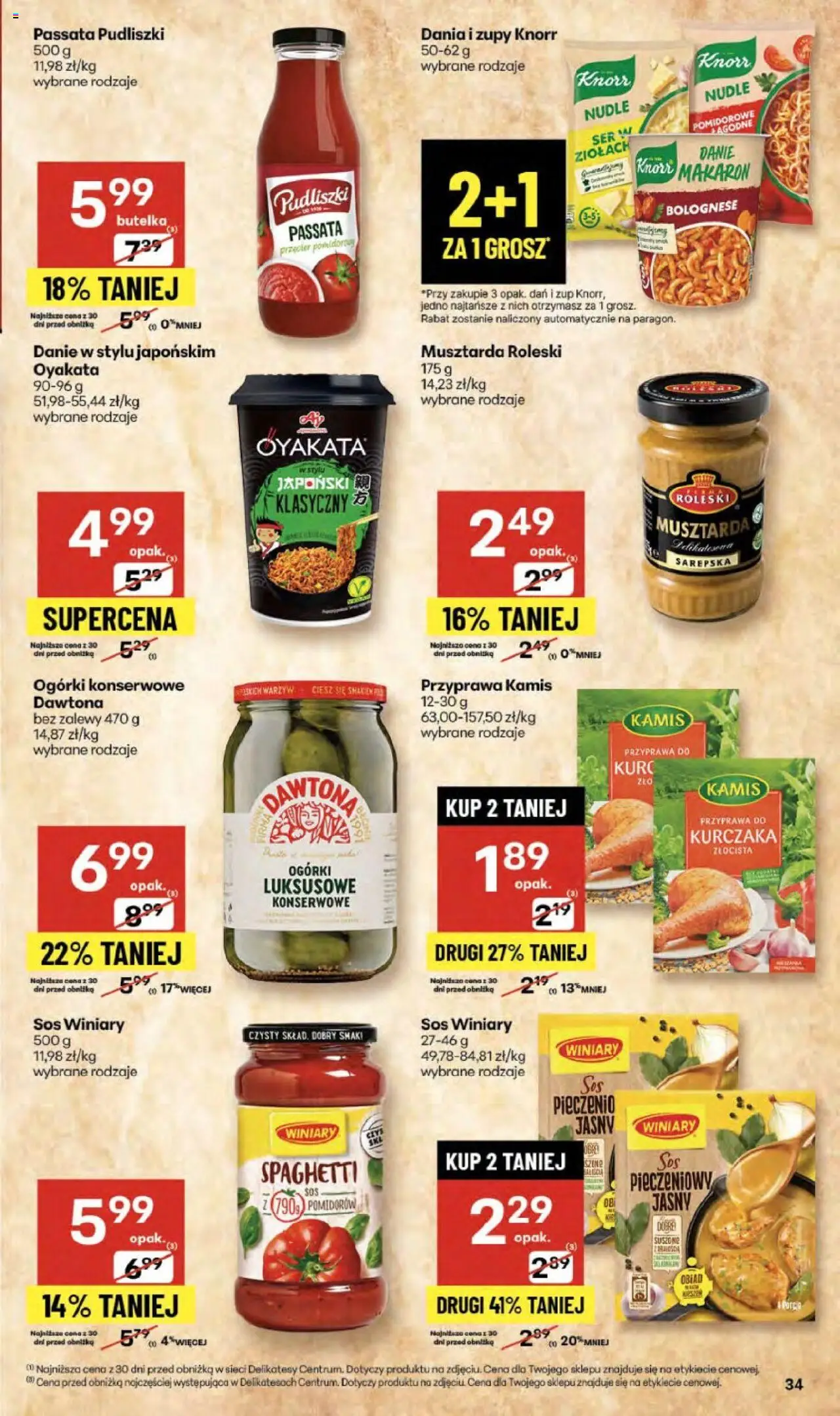 Delikatesy Centrum Gazetka od 11.09.2025 | Strona: 34 | Produkty: Delikatesy, Musztarda, Ser, Ogórki