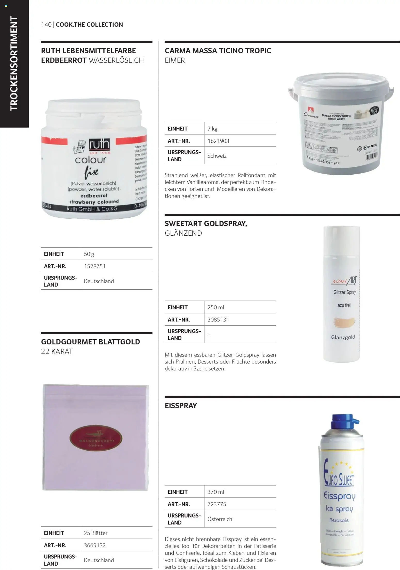 Transgourmet Cook Look-Book gültig ab 08.04.2026 | Seite: 140 | Produkte: Zucker, Schokolade